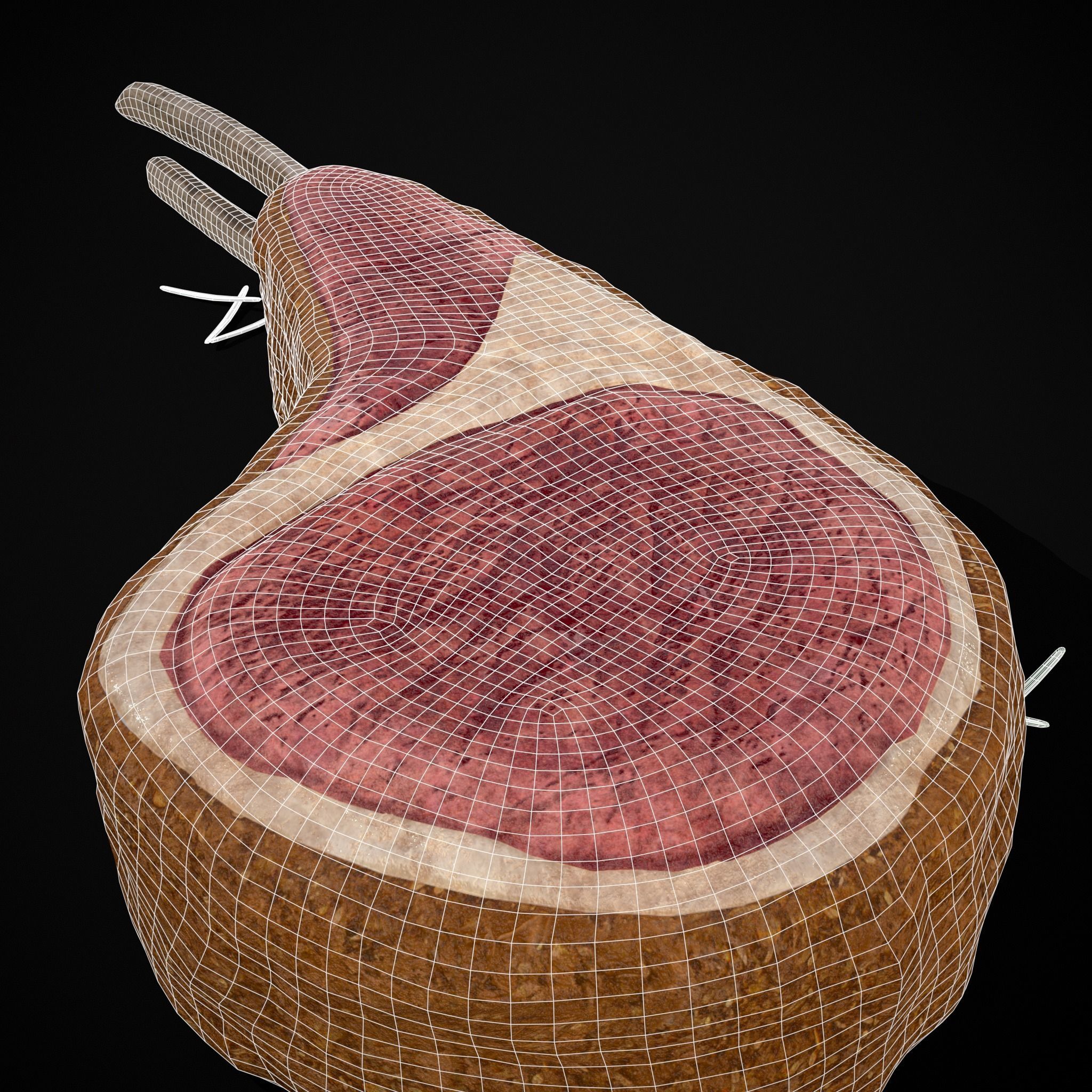 Breaded Rack of Lamb with Rosemary Low-poly 3D model_14