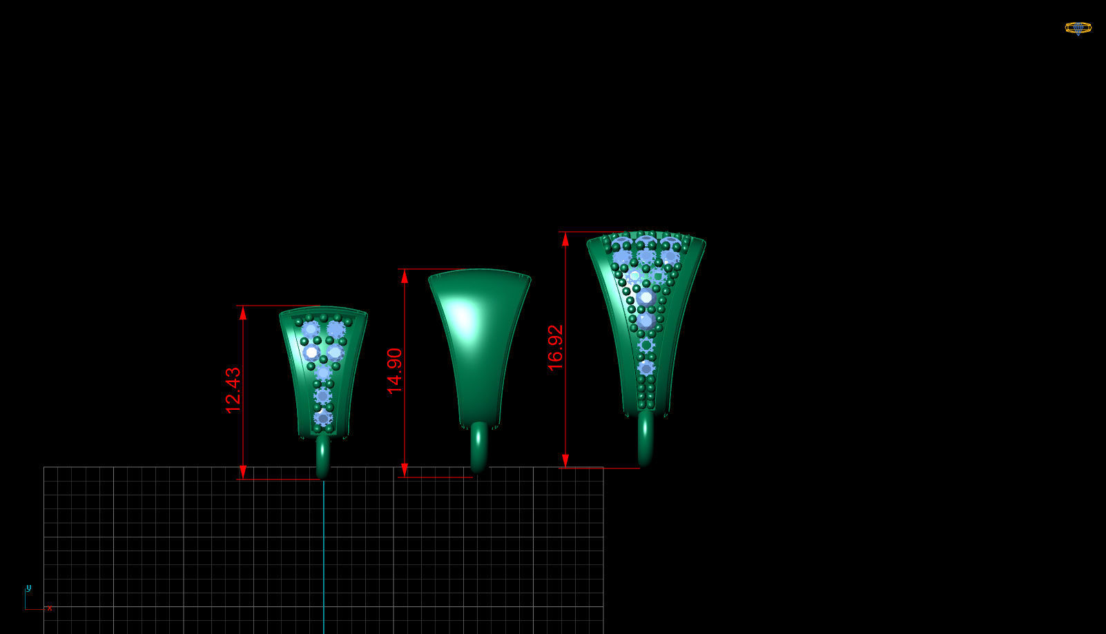 3 MODELS Holy Death Pendant 3D STL 3DM Skull Santa Muerte 3D print model_18