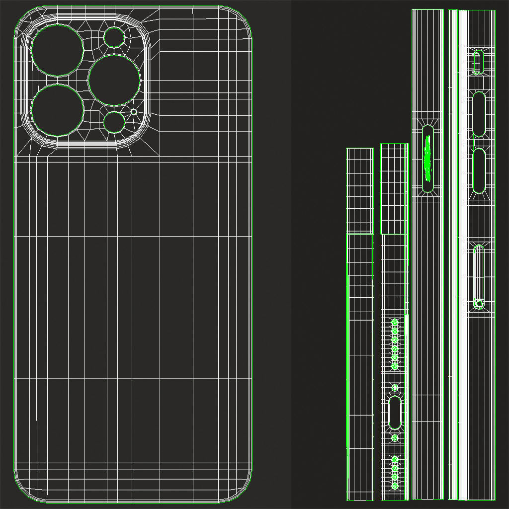 Apple iPhone 14 Pro Max All Color Low-poly 3D model_12