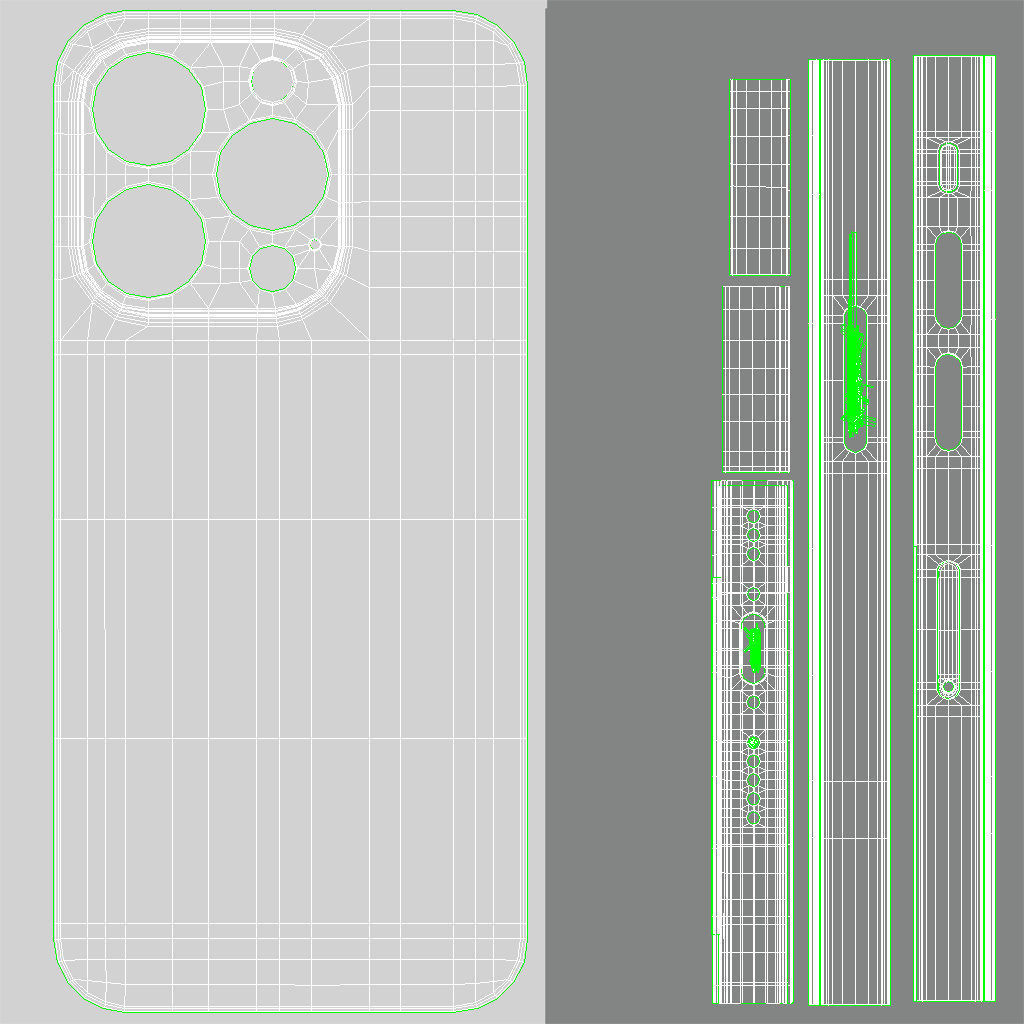 Apple iPhone 14 Pro Max All Color Low-poly 3D model_24