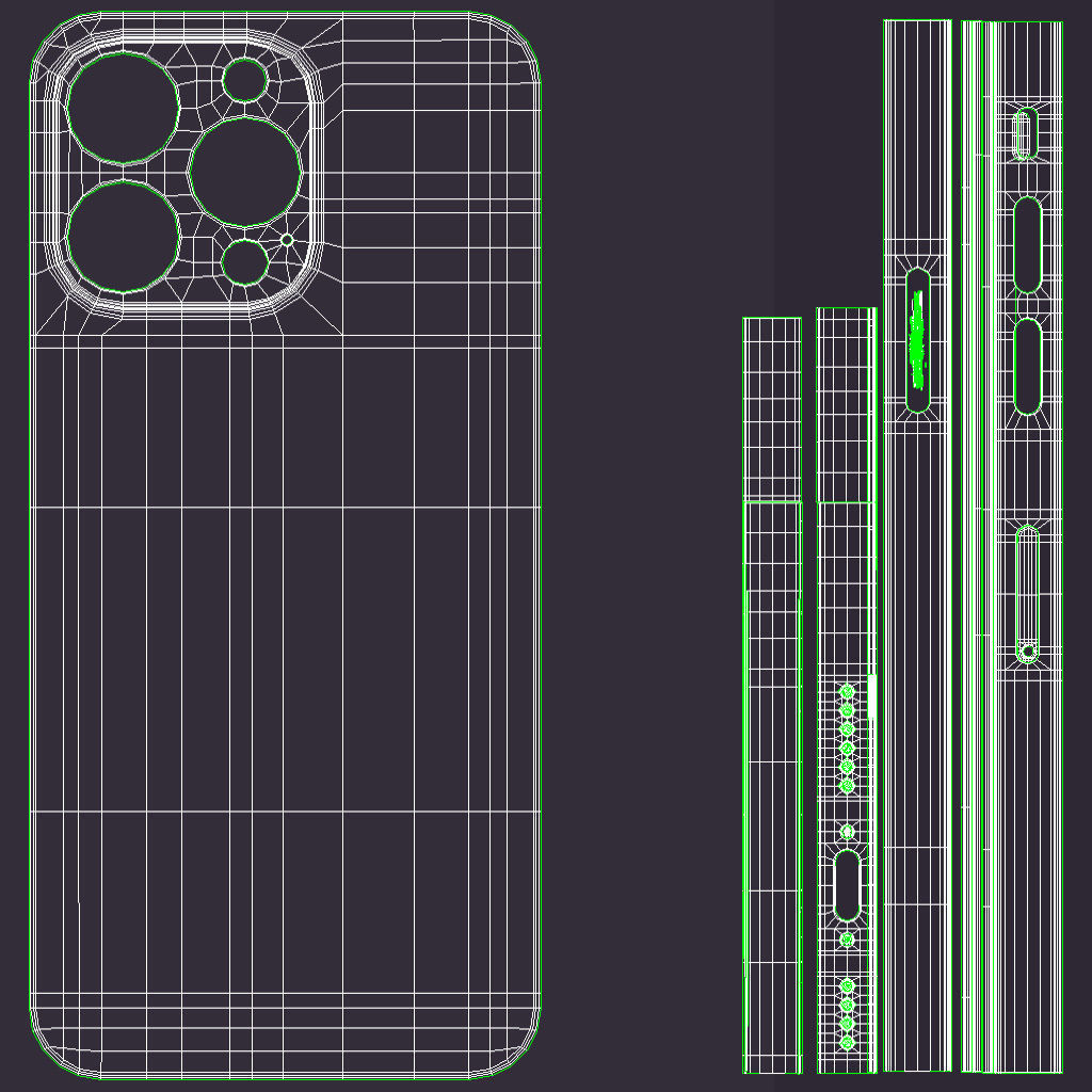 Apple iPhone 14 Pro Max All Color Low-poly 3D model_48