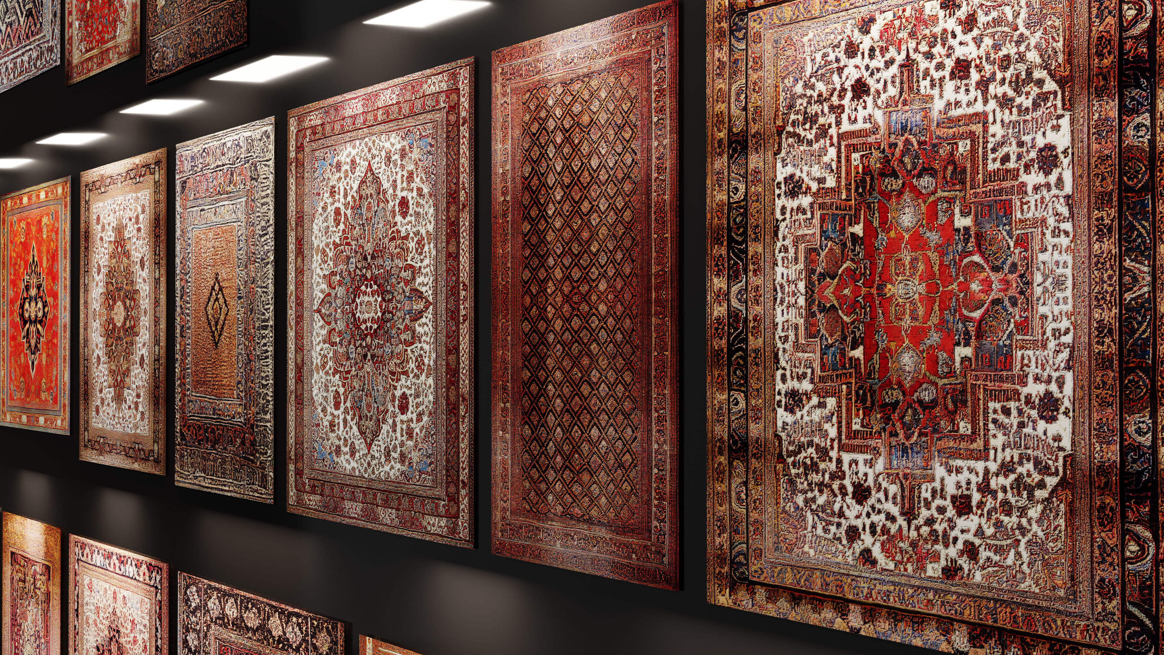 30 Low Poly Eastern-Persian Carpets Pack Low-poly 3D model_4
