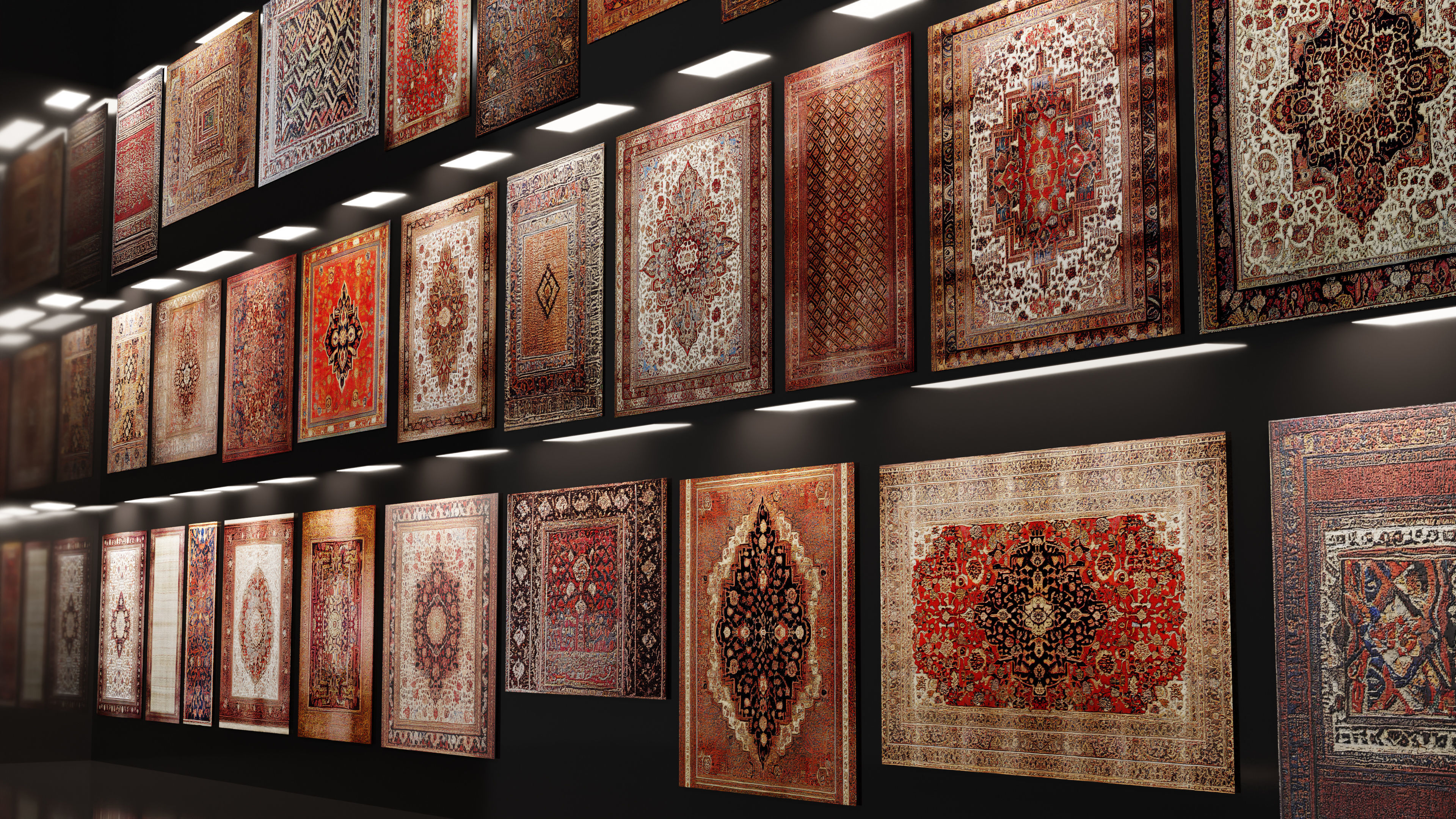 30 Low Poly Eastern-Persian Carpets Pack Low-poly 3D model_2