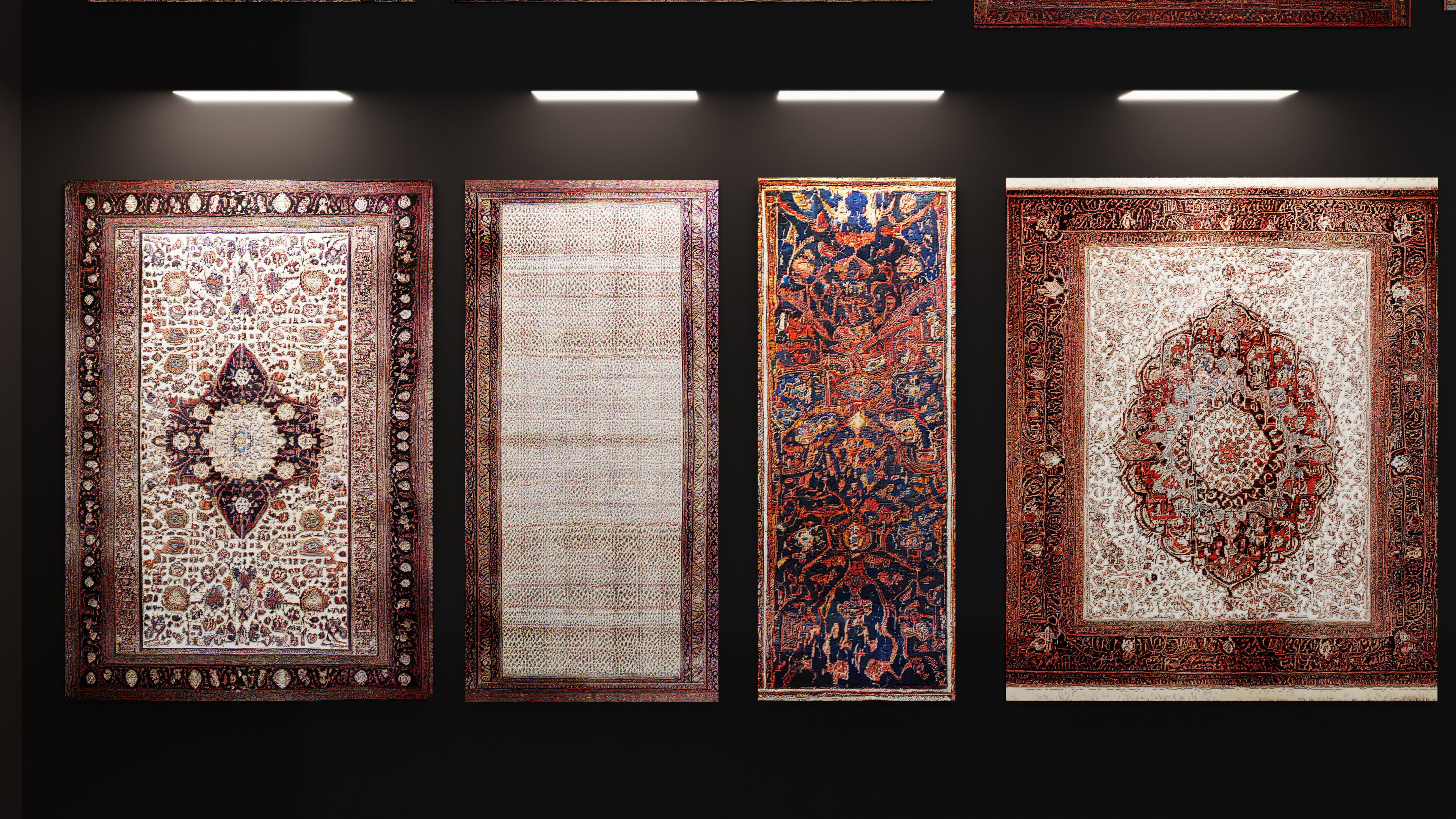 30 Low Poly Eastern-Persian Carpets Pack Low-poly 3D model_3