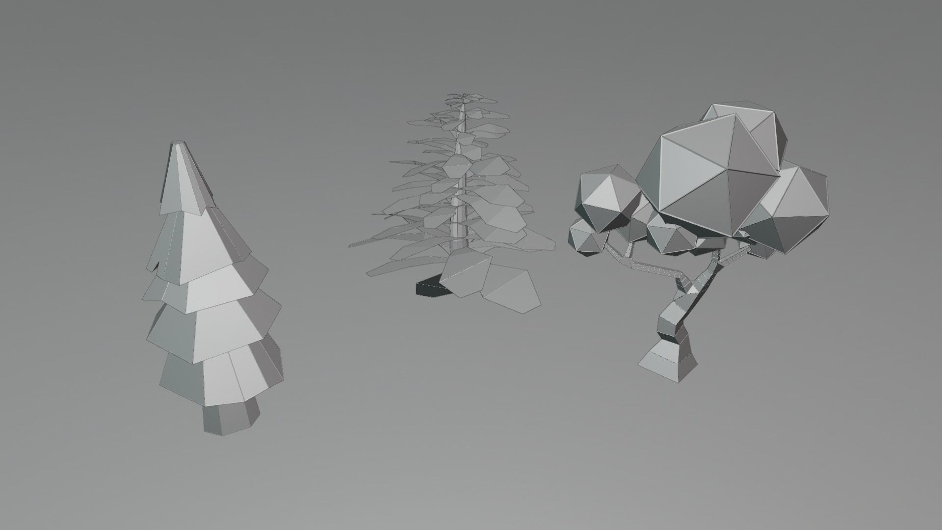 3D LowPoly Trees Pack Low-poly 3D model_7