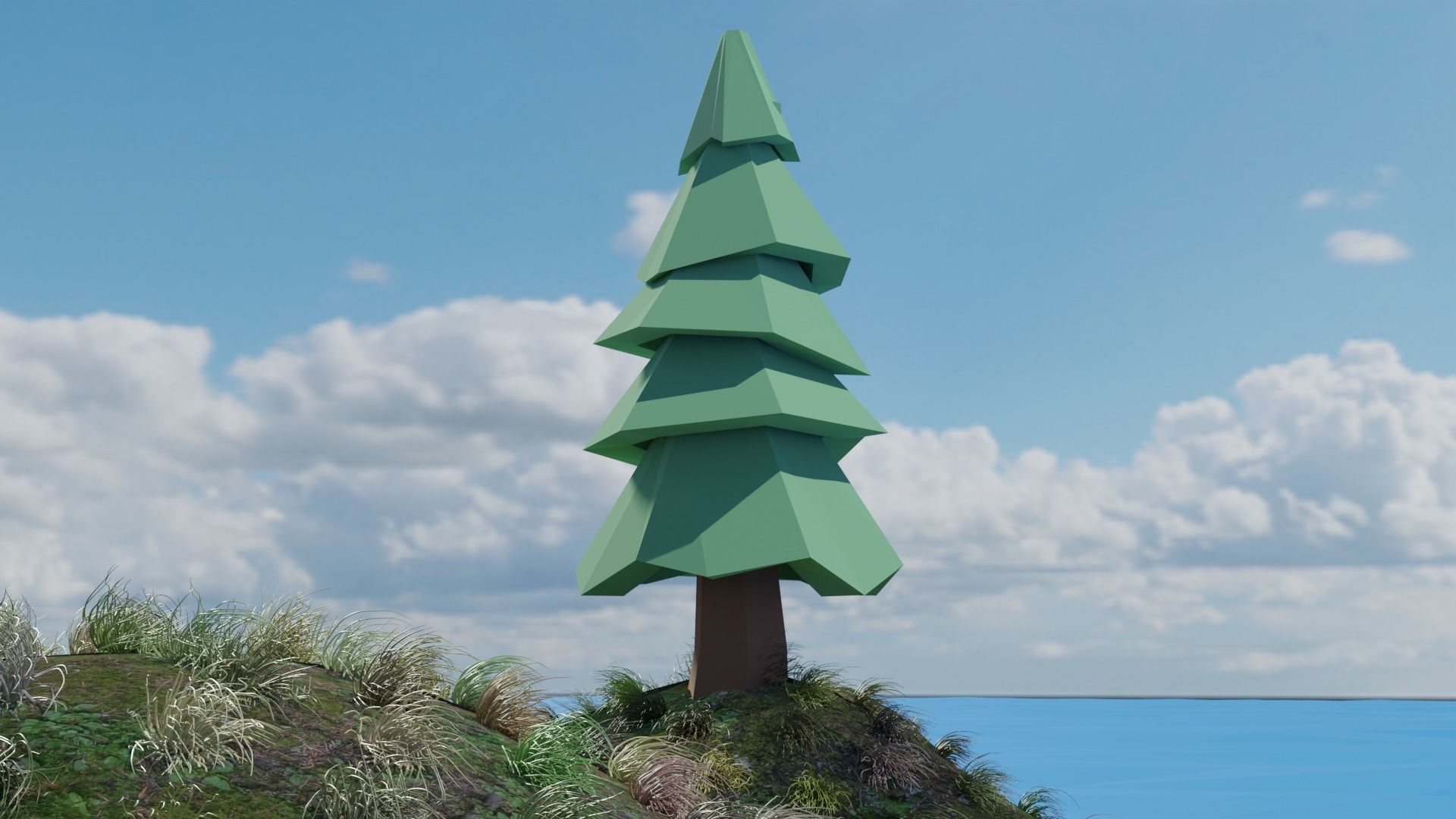 3D LowPoly Trees Pack Low-poly 3D model_5