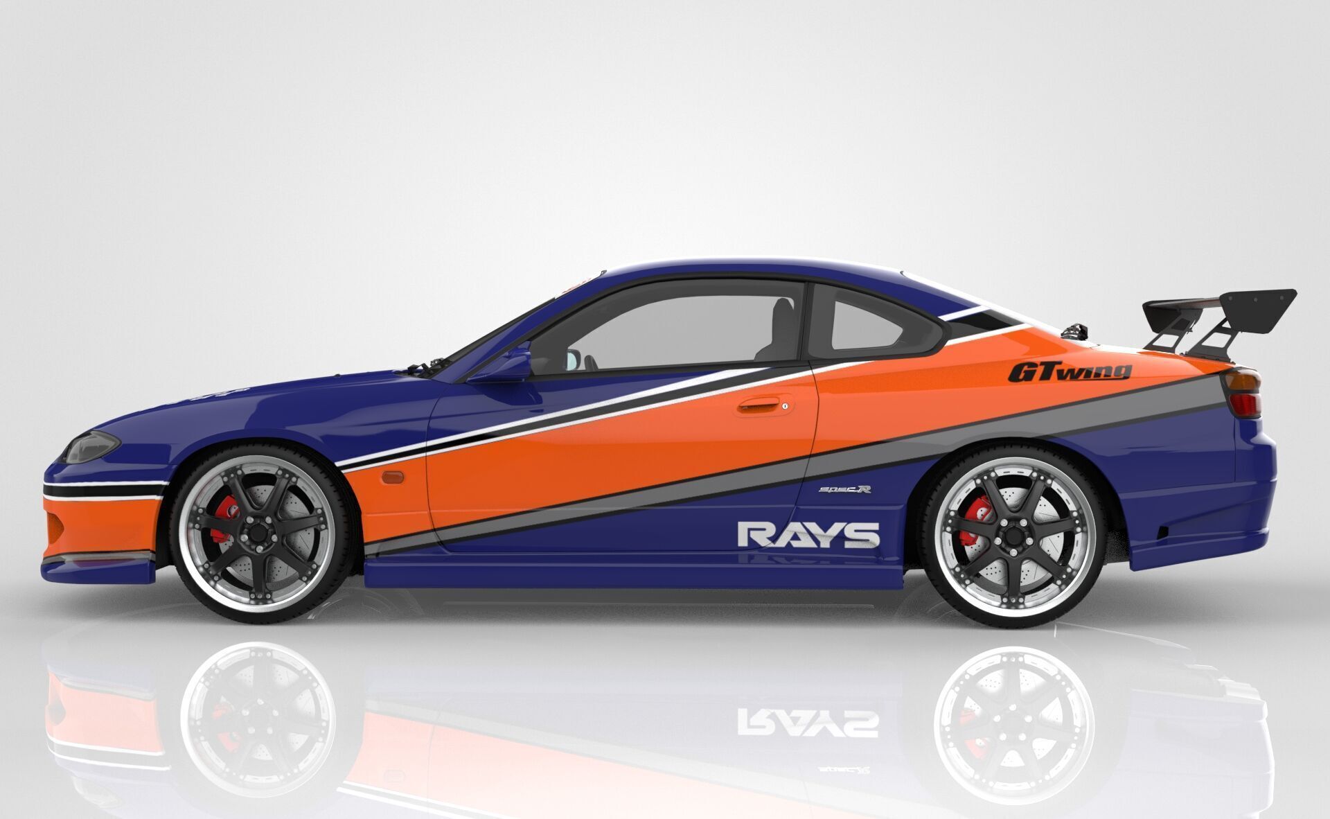 Nissan Silvia S15 Tokyo Drift 3D model_1