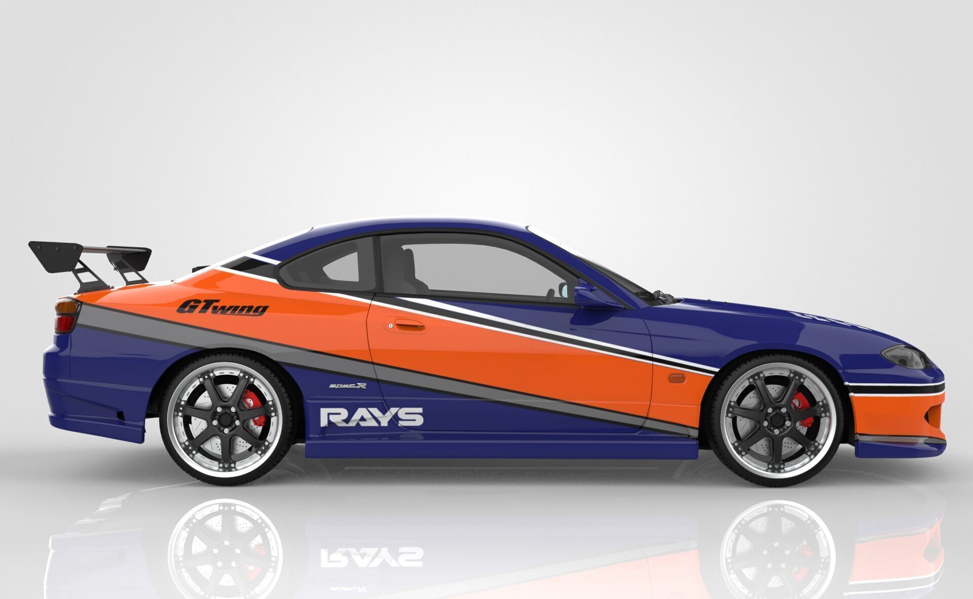 Nissan Silvia S15 Tokyo Drift 3D model_7