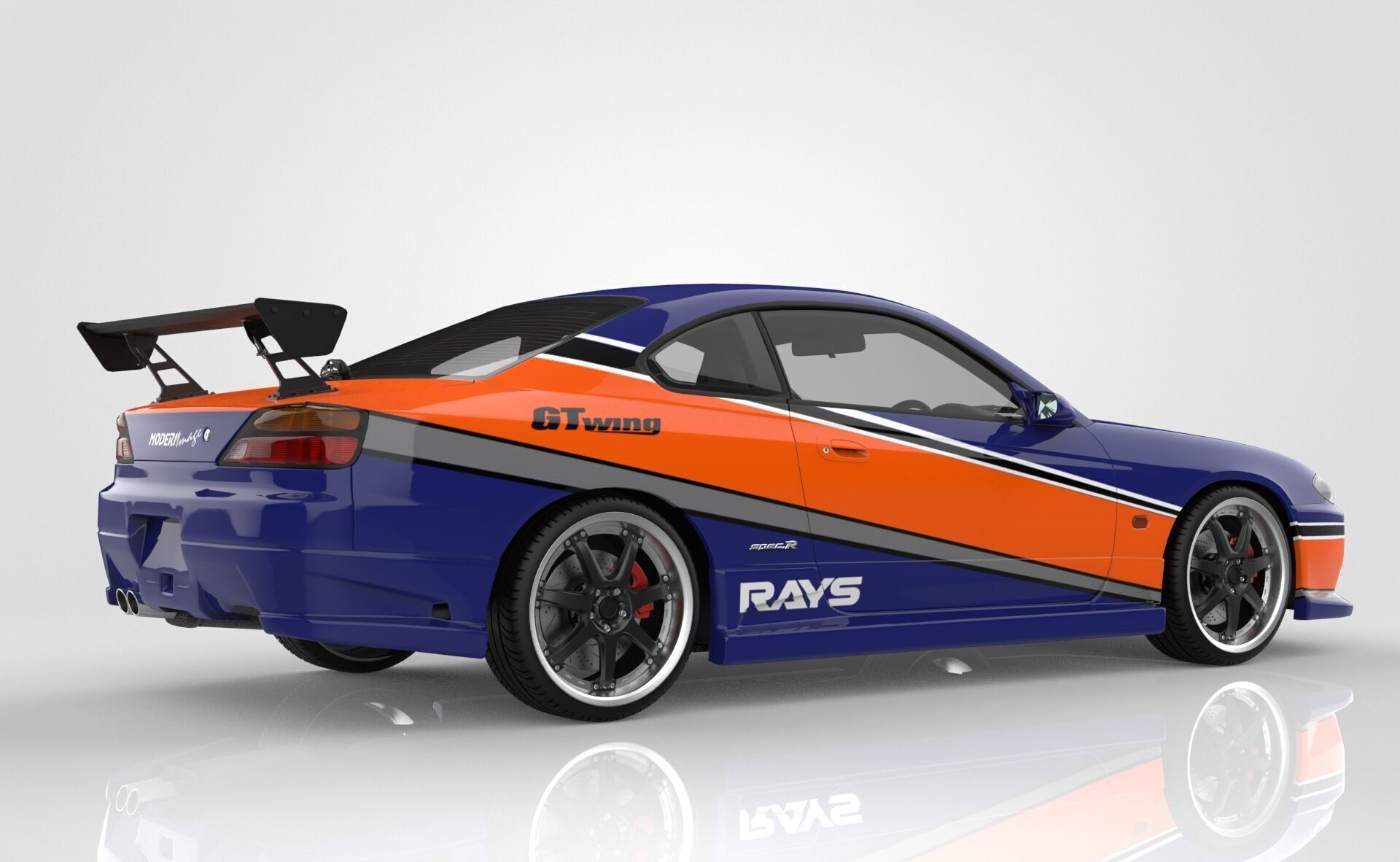 Nissan Silvia S15 Tokyo Drift 3D model_6