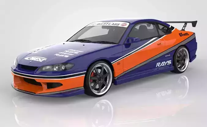 Nissan Silvia S15 Tokyo Drift 3D model