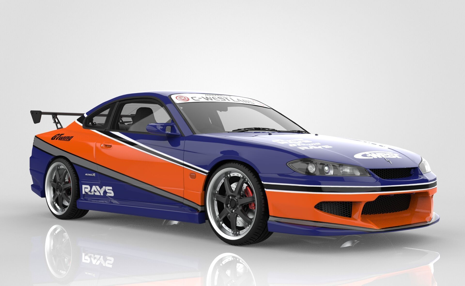 Nissan Silvia S15 Tokyo Drift 3D model_8