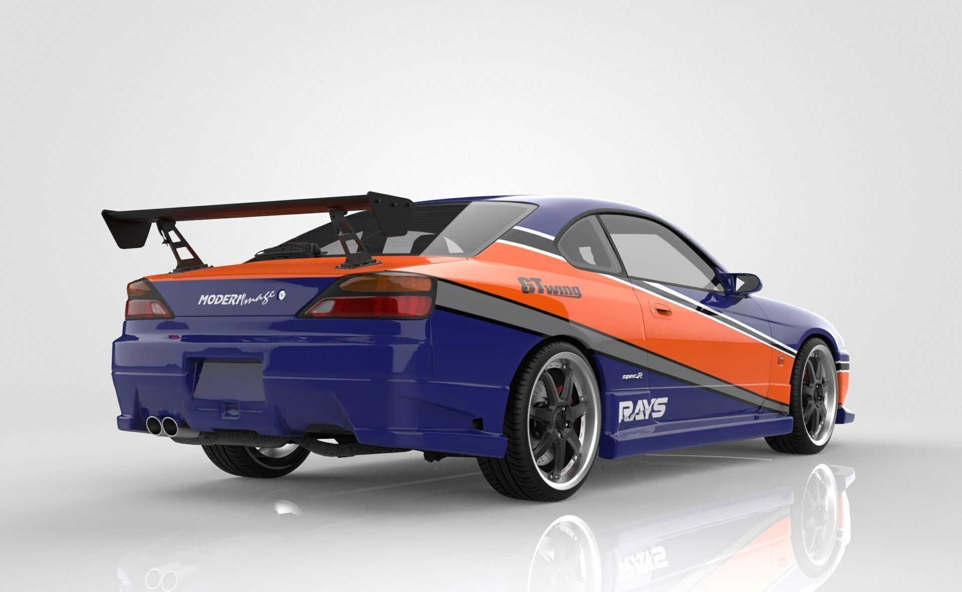 Nissan Silvia S15 Tokyo Drift 3D model_5