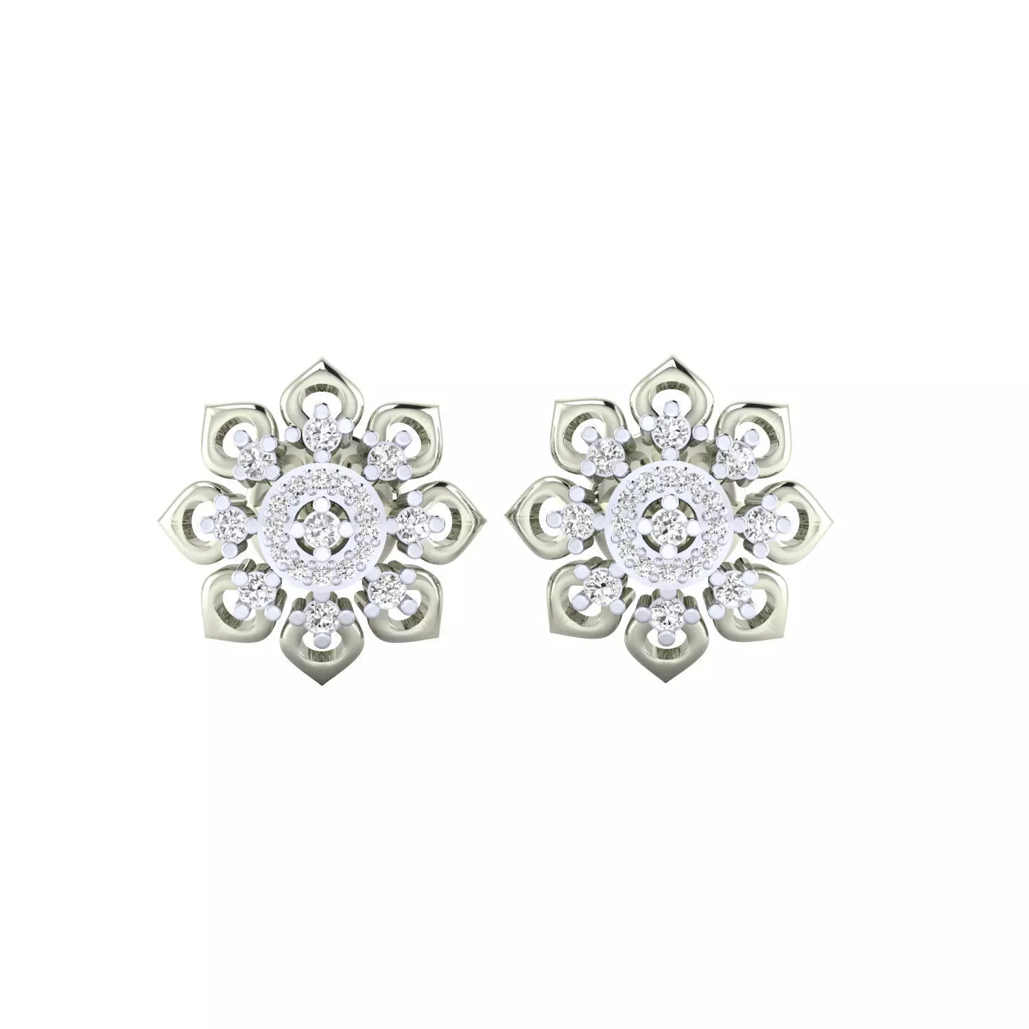 Women earrings 3D print model_0