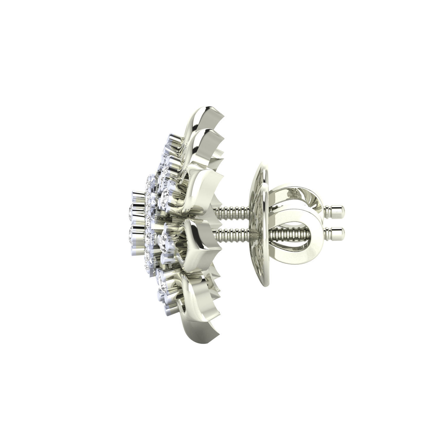 Women earrings 3D print model_9