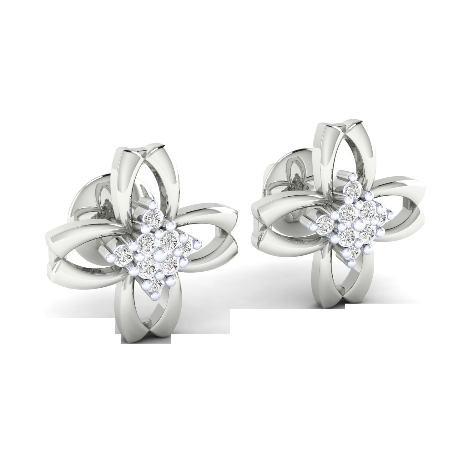 Women earrings 3D print model_11