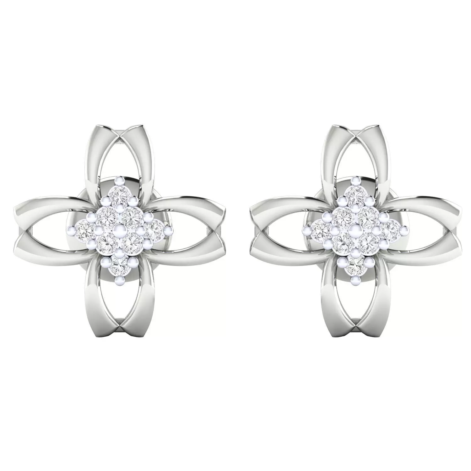 Women earrings 3D print model_0