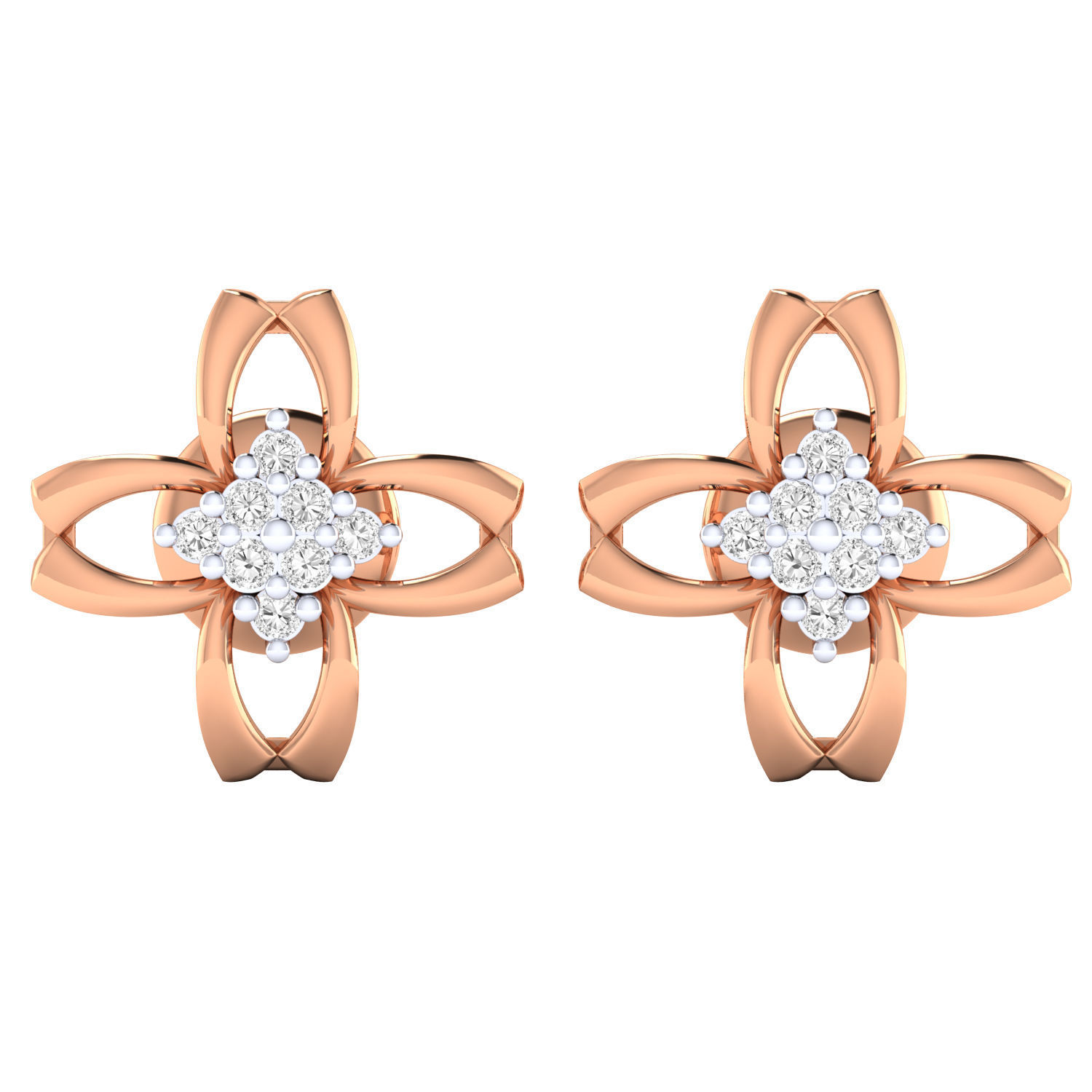 Women earrings 3D print model_5