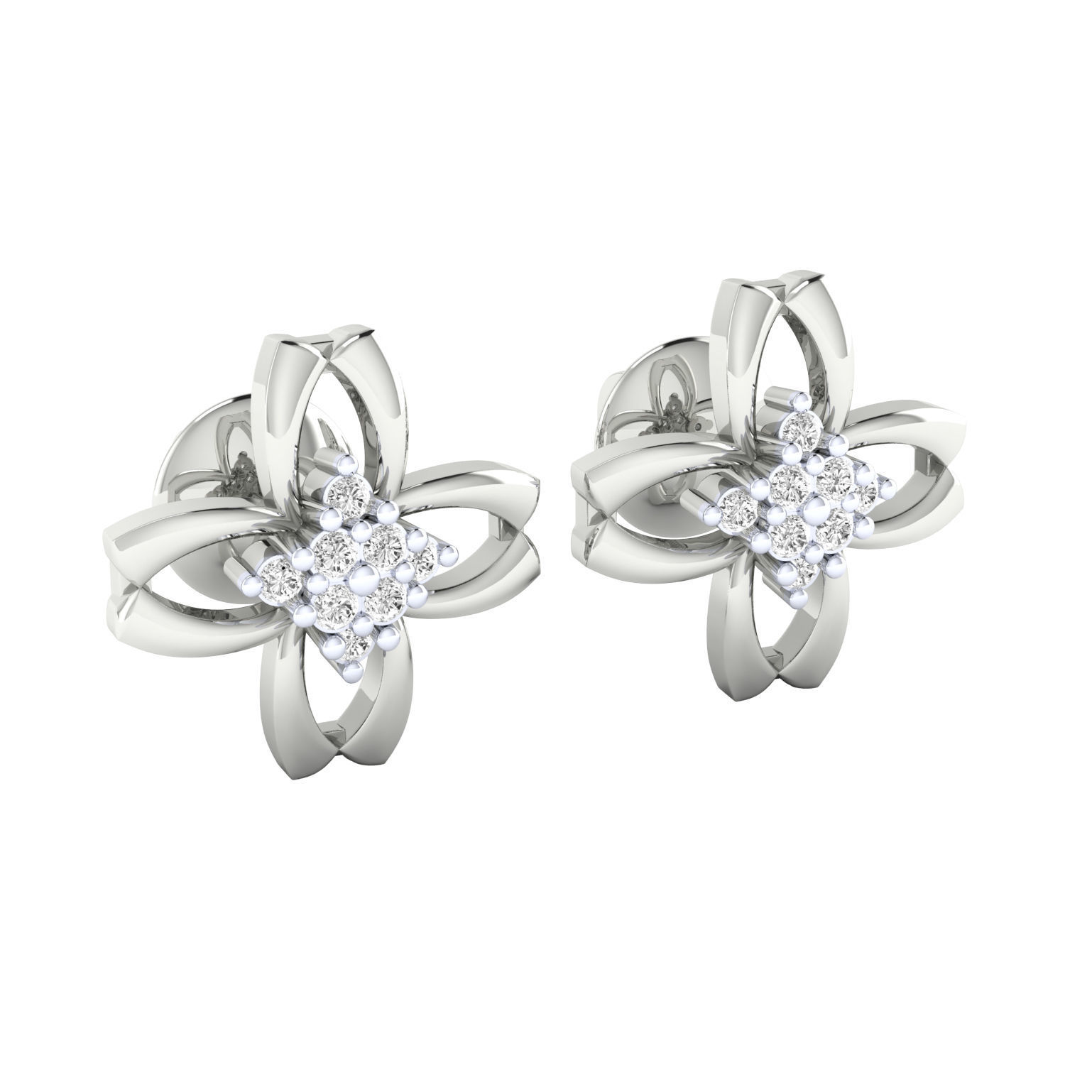 Women earrings 3D print model_10