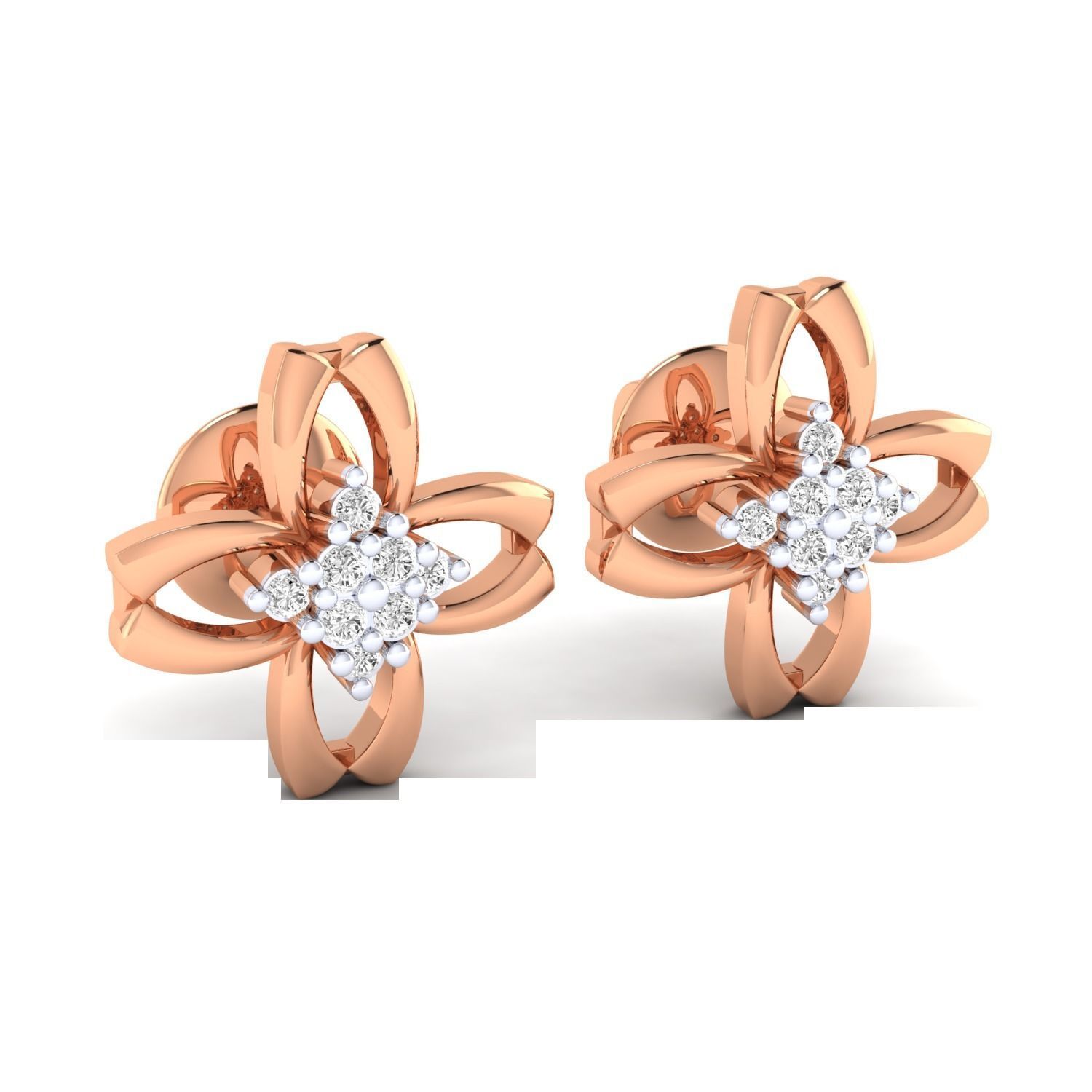 Women earrings 3D print model_2