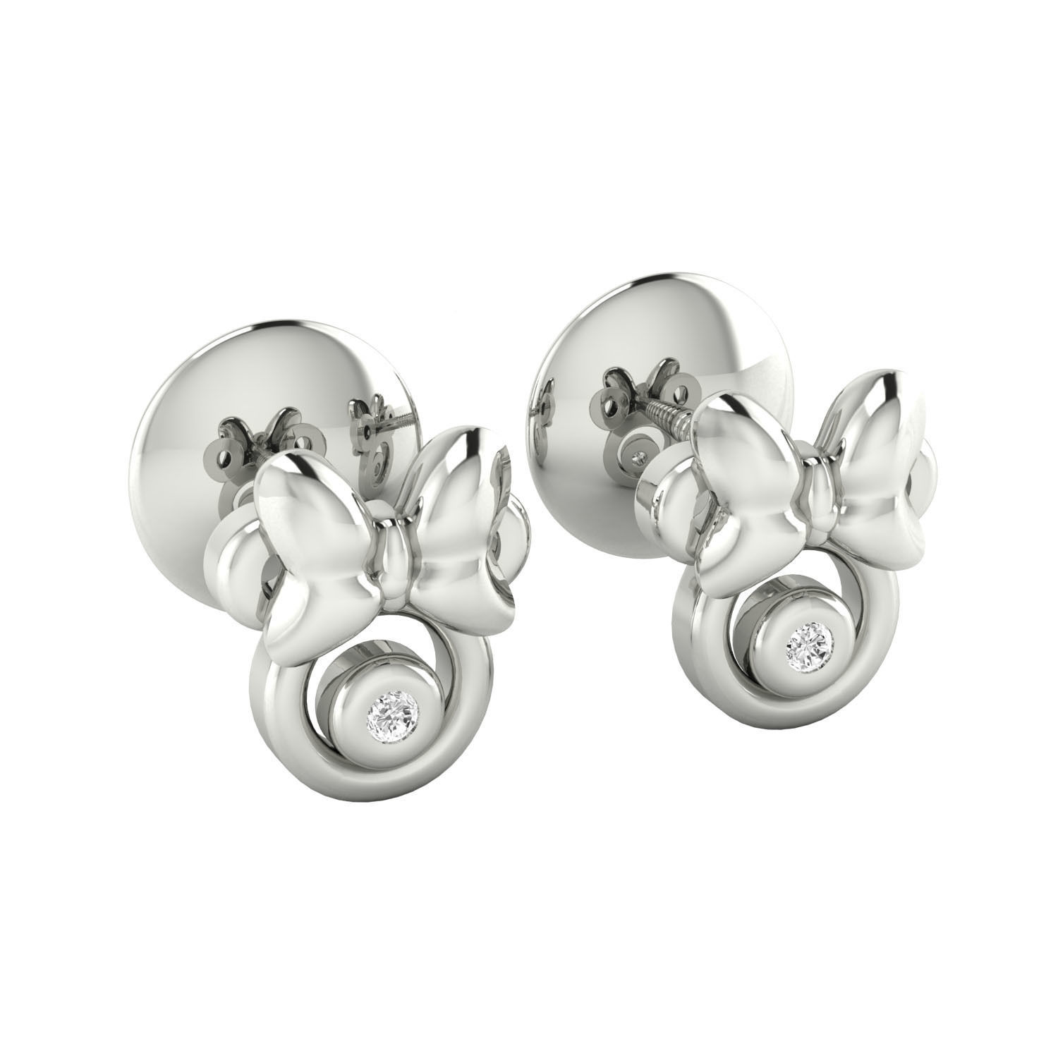 Women earrings 3D print model_7