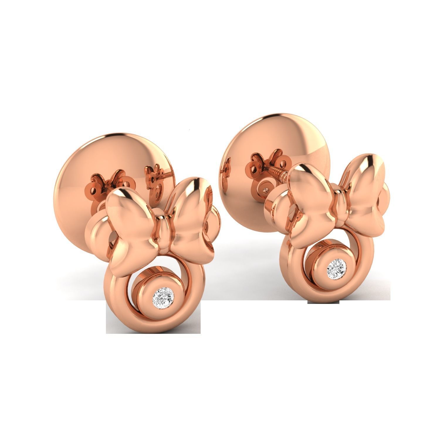 Women earrings 3D print model_2