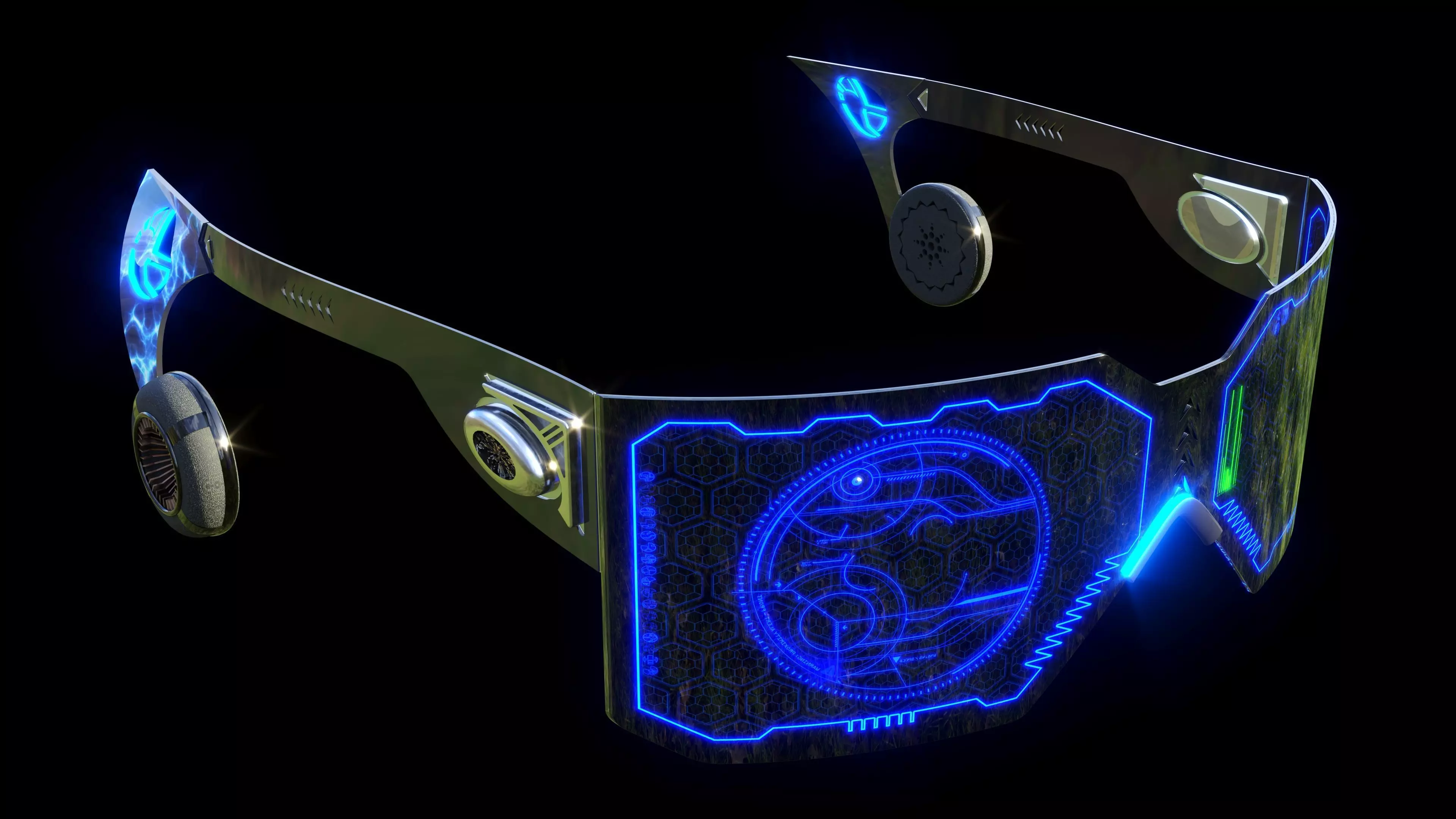 Futuristic Visor Headset 3D model