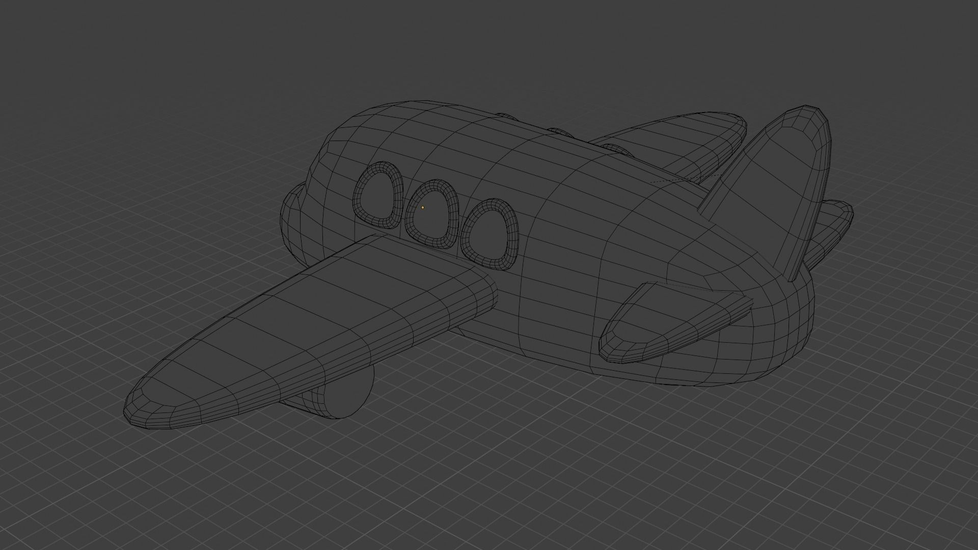 Cute lowpoly pink Airplane Low-poly 3D model_13