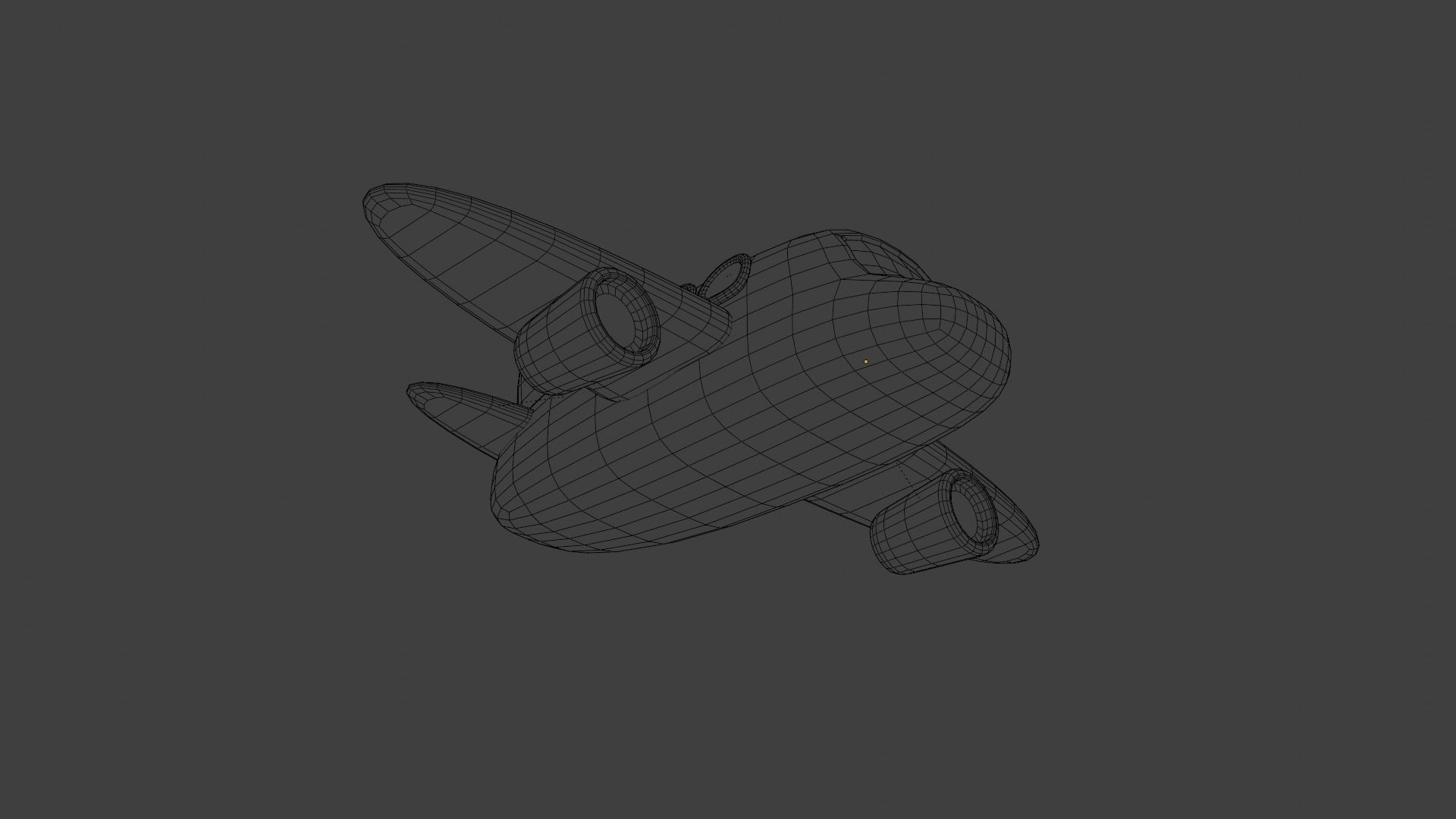 Cute lowpoly pink Airplane Low-poly 3D model_11