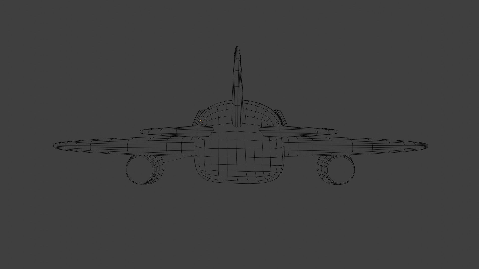 Cute lowpoly pink Airplane Low-poly 3D model_15