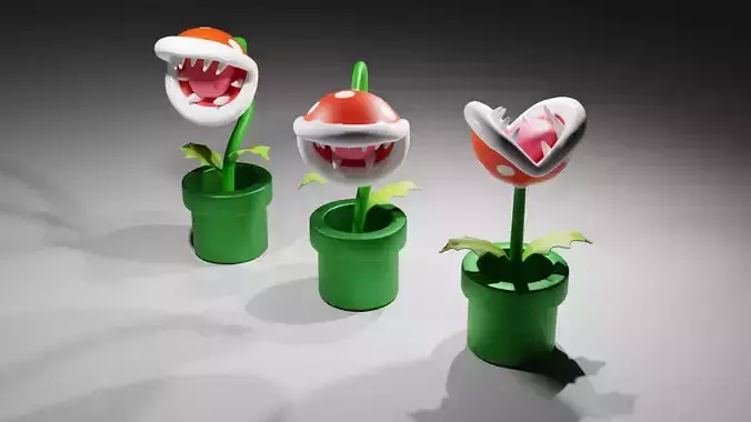 Piranha Plant from Mario 3D model