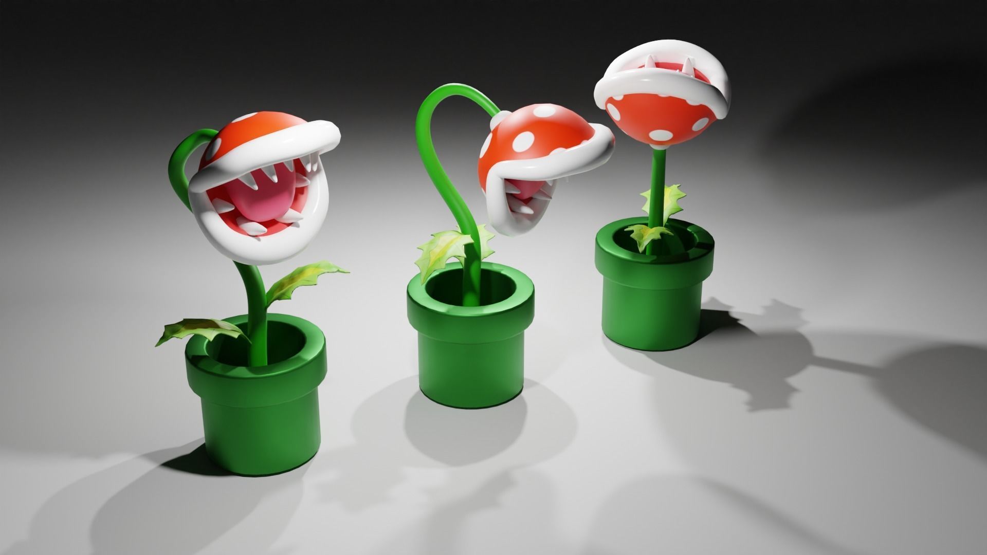 Piranha Plant from Mario 3D model_2
