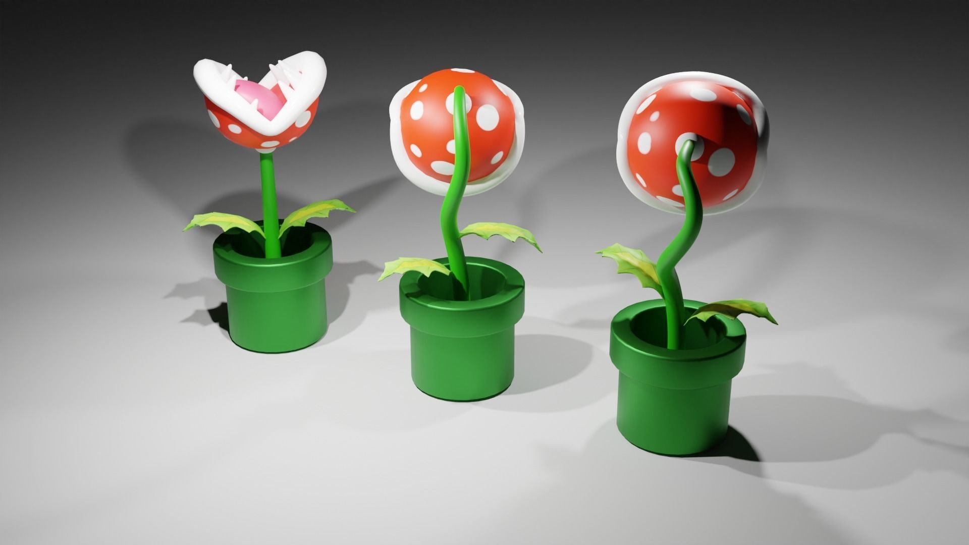 Piranha Plant from Mario 3D model_3