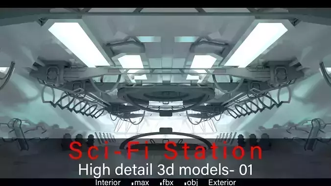 Sci-fi Station 01- High detail 3d models