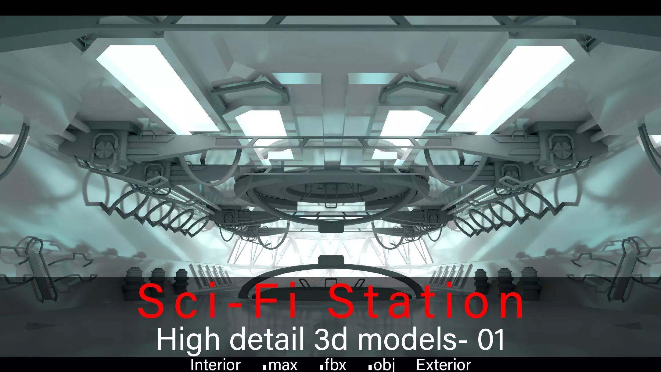 Sci-fi Station 01- High detail 3d models 3D model_0