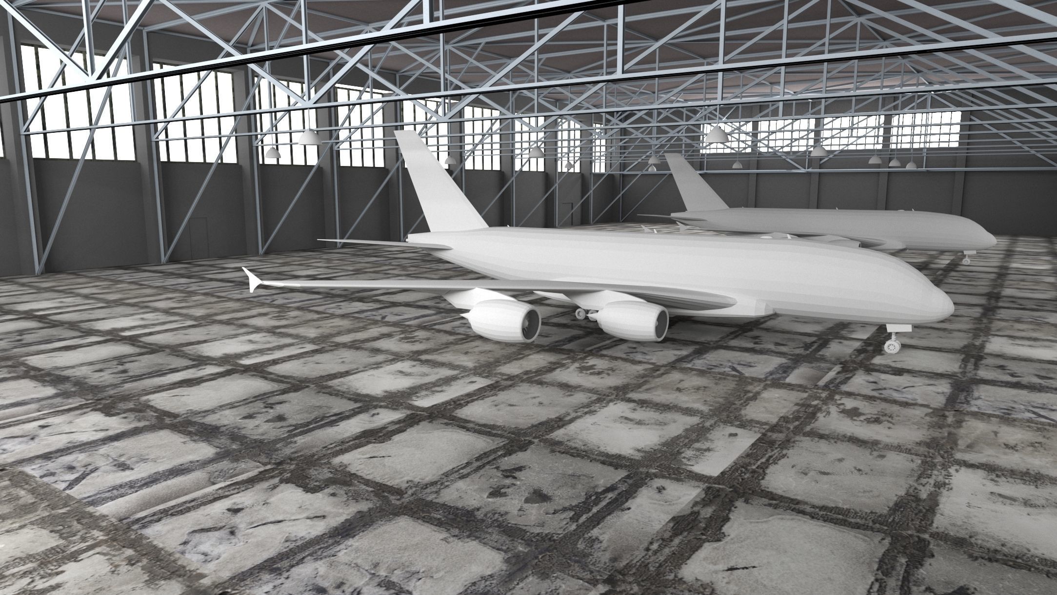 Airplane Hanger- Airlplanes- Vol 02- High detail 3d models 3D model_9