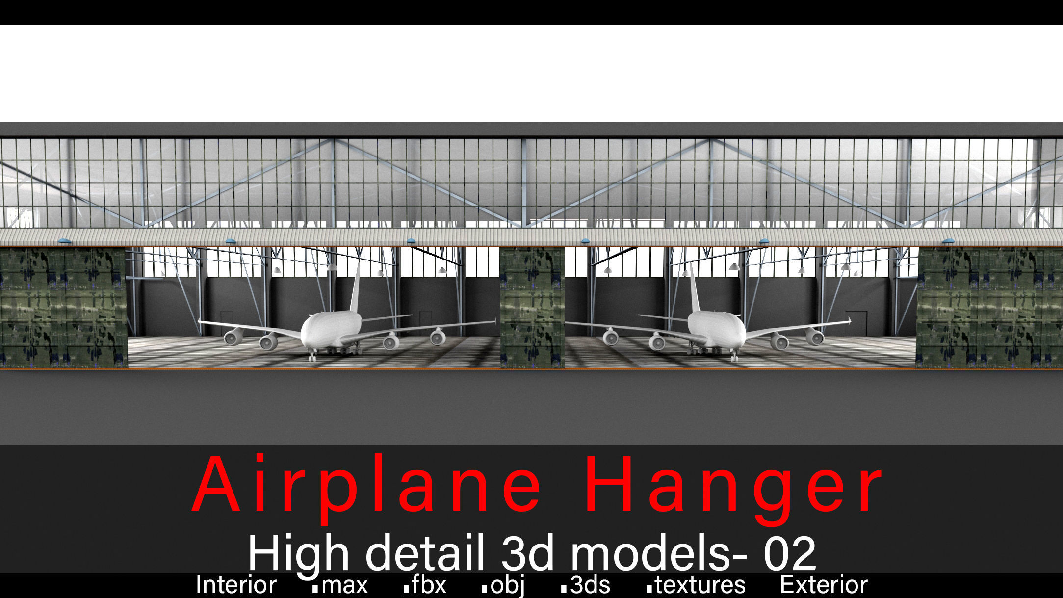 Airplane Hanger- Airlplanes- Vol 02- High detail 3d models 3D model_1