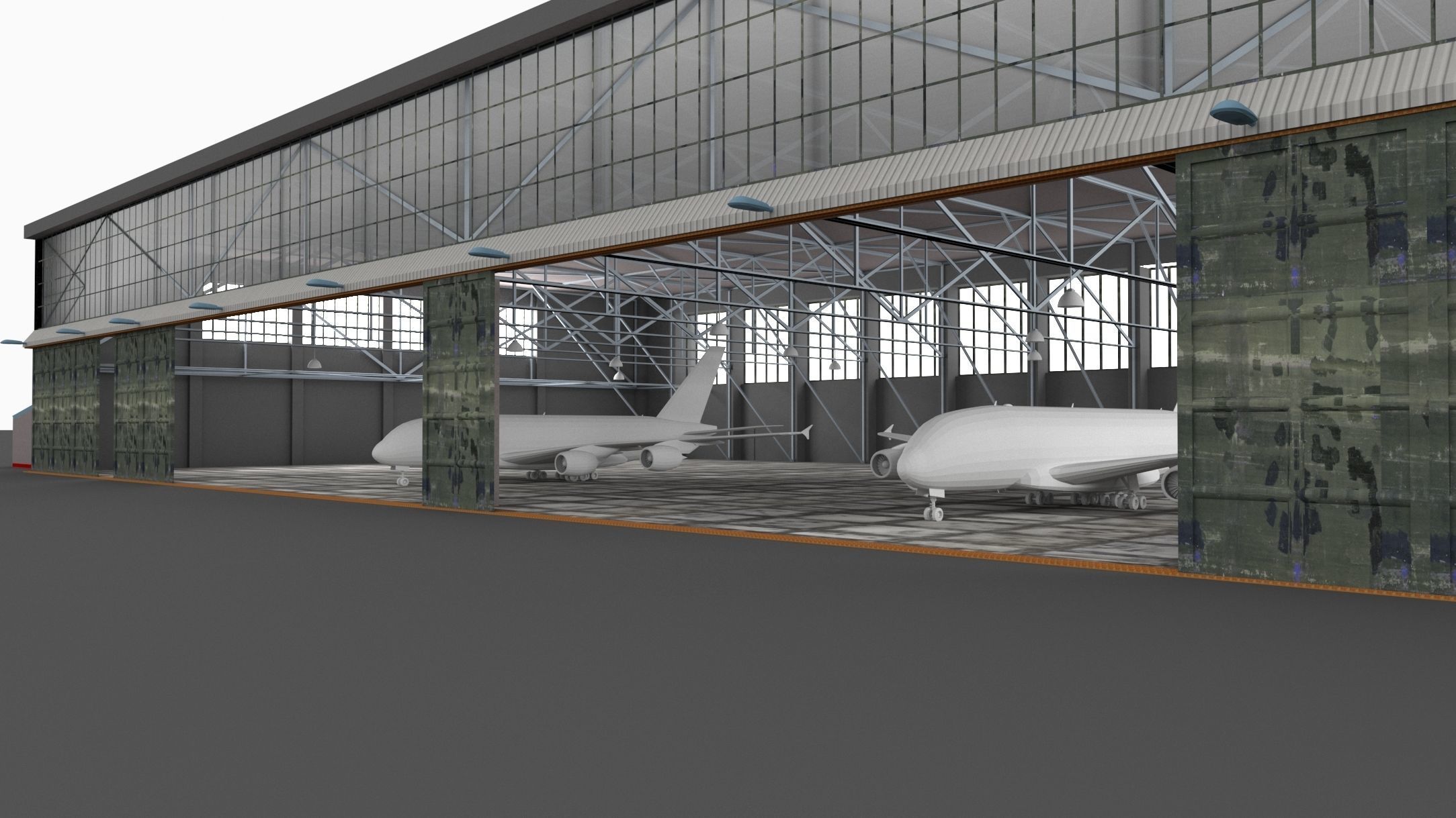 Airplane Hanger- Airlplanes- Vol 02- High detail 3d models 3D model_7
