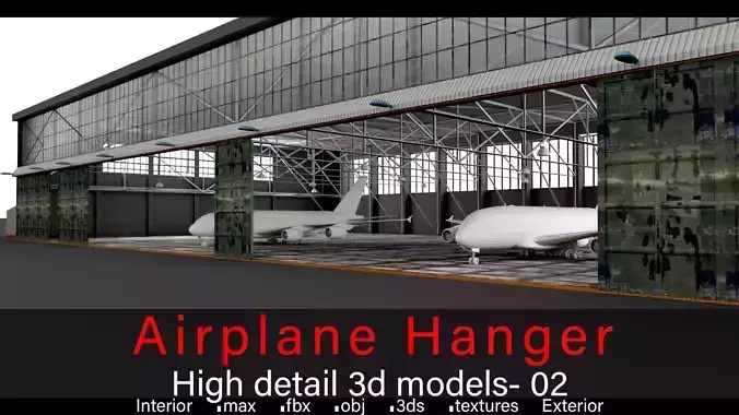Airplane Hanger- Airlplanes- Vol 02- High detail 3d models 3D model Airplane Hanger- Airlplanes- Vol 02- High detail 3d models 3D model