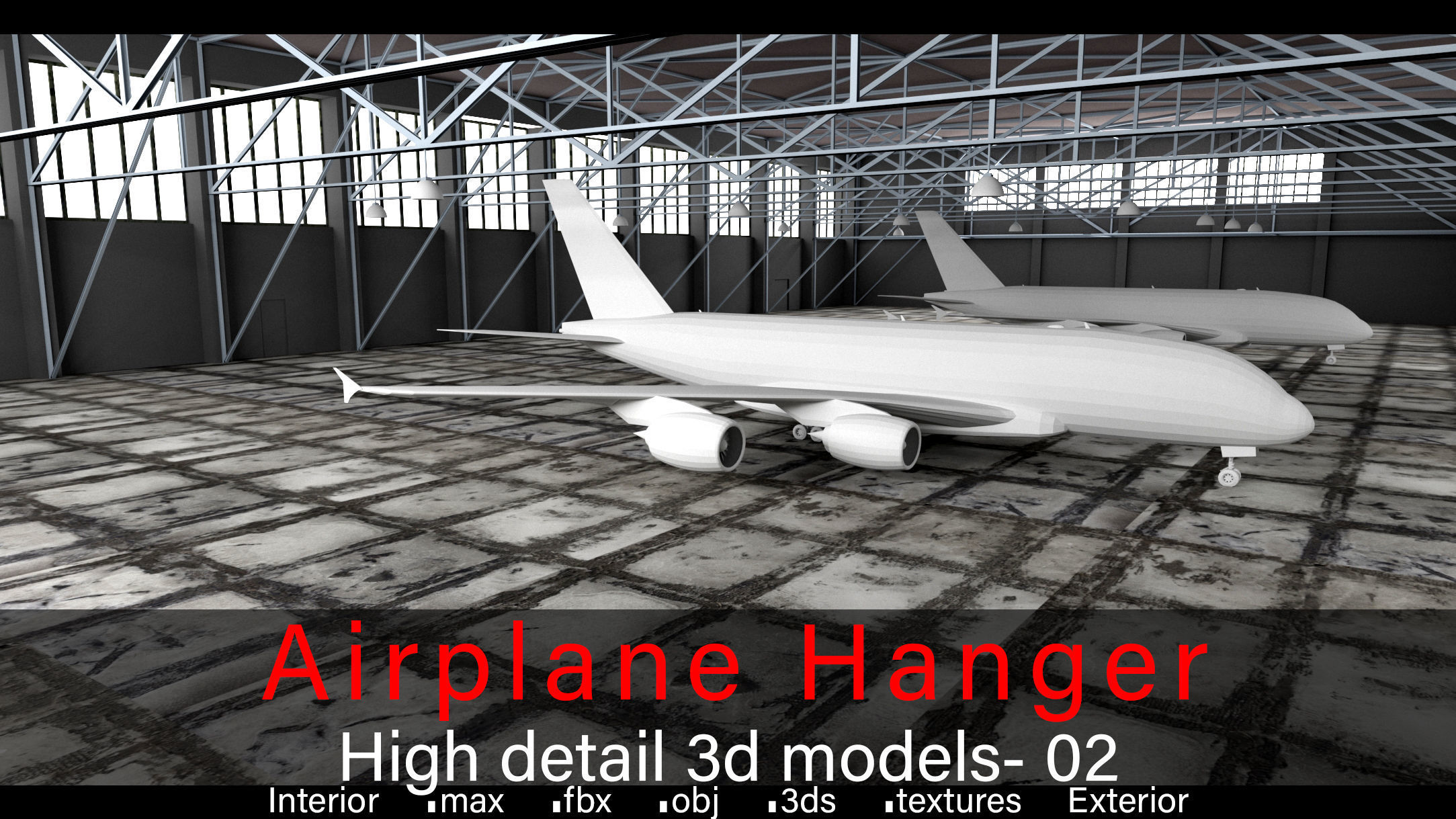 Airplane Hanger- Airlplanes- Vol 02- High detail 3d models 3D model_3
