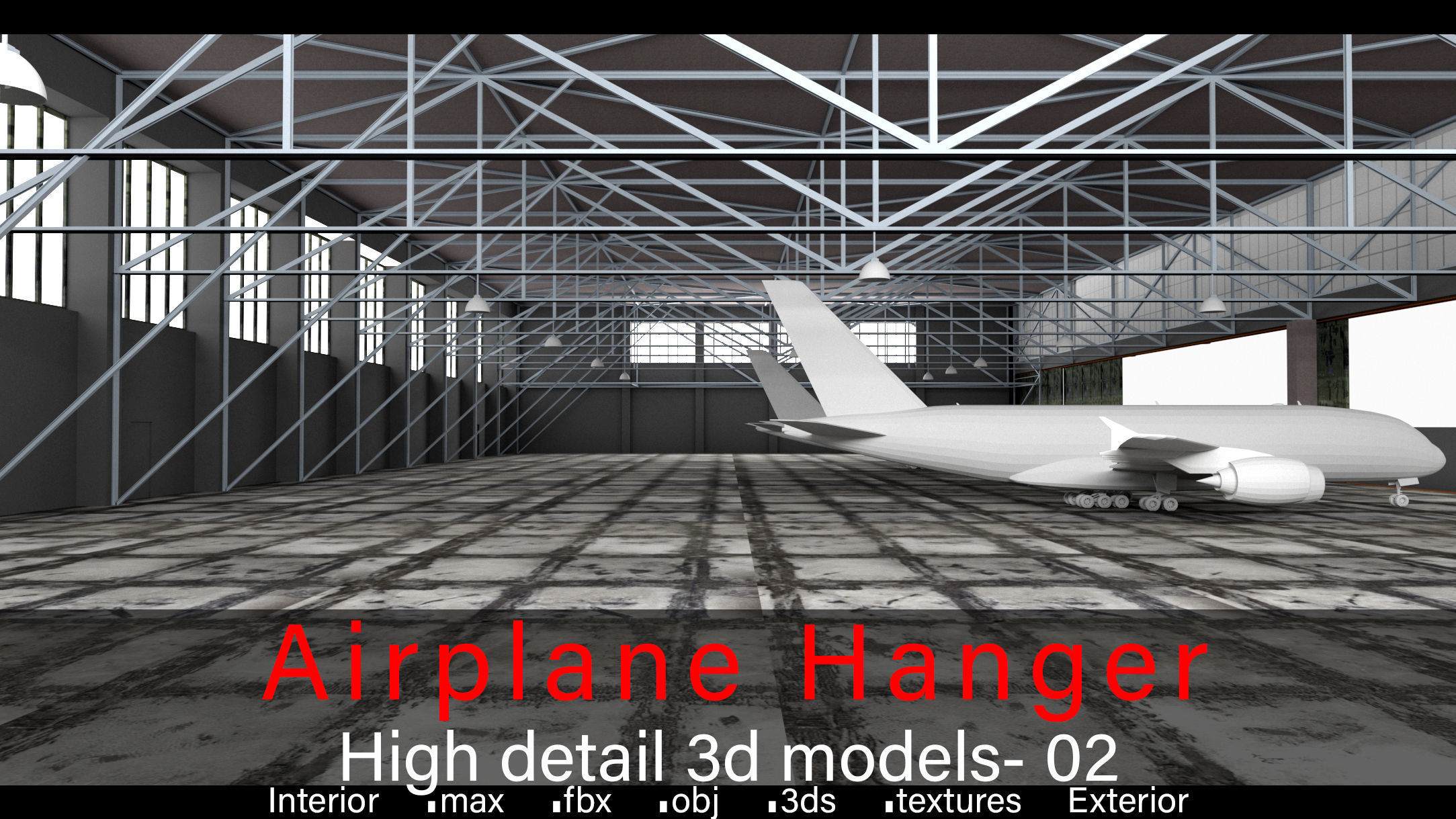 Airplane Hanger- Airlplanes- Vol 02- High detail 3d models 3D model_2