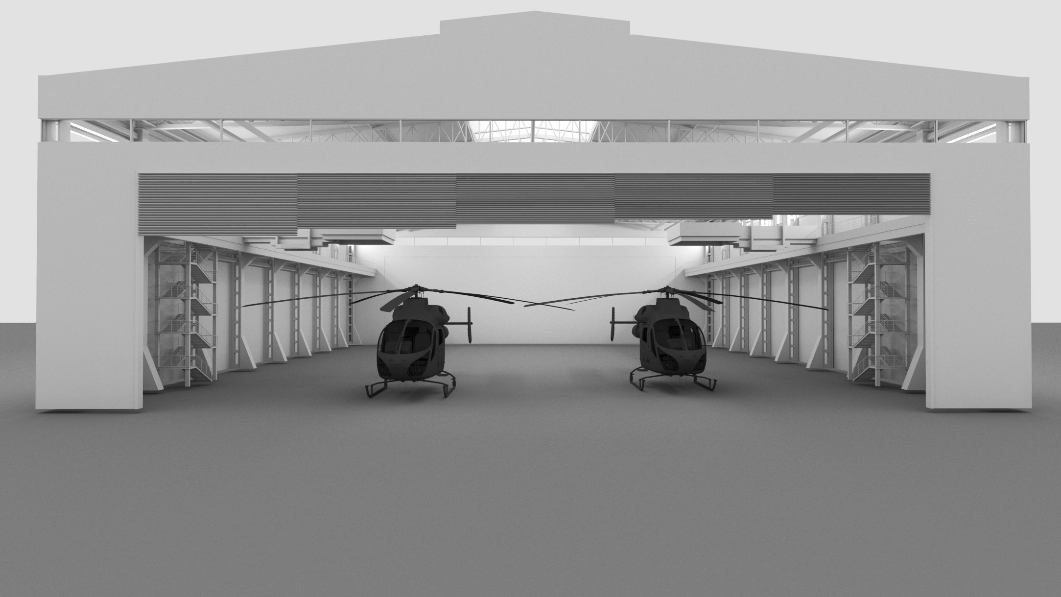 Helicopter Hanger- Helicopters- High detail 3d models 3D model_6