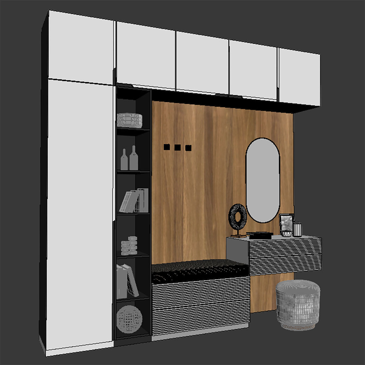 hallway furniture  3D model_4