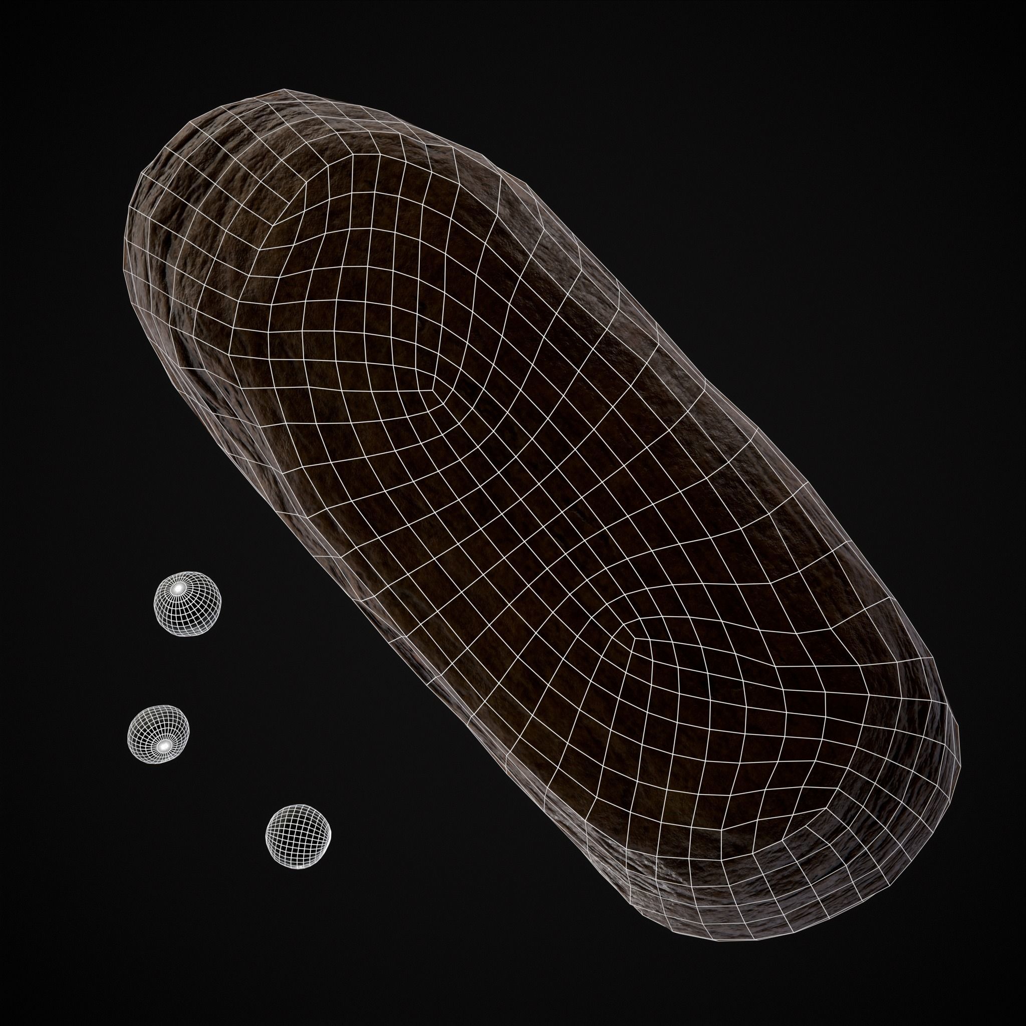 Ancient Stone Game Low-poly 3D model_16