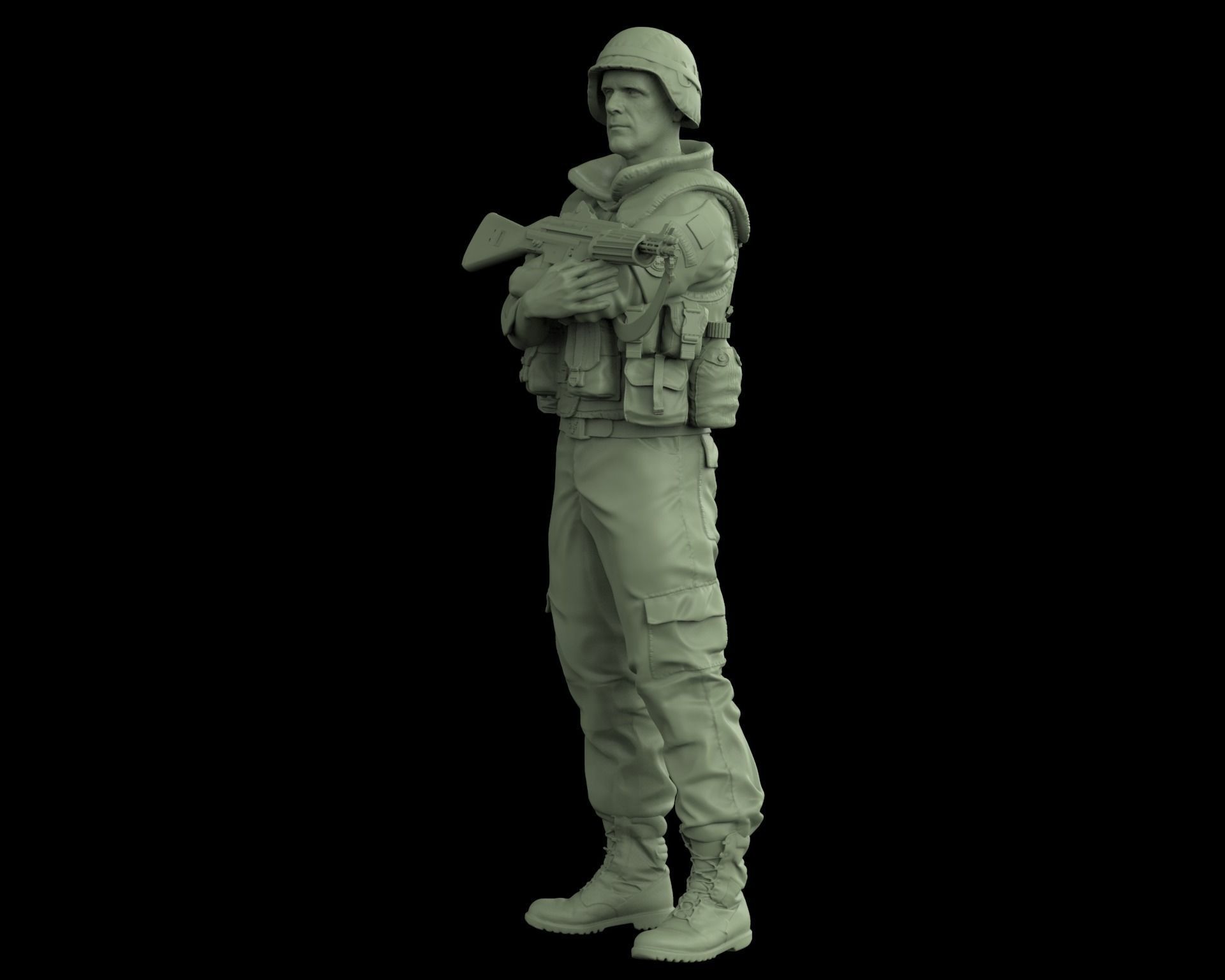 Soldado espanol OTAN en Bosnia 01 3D print model_2