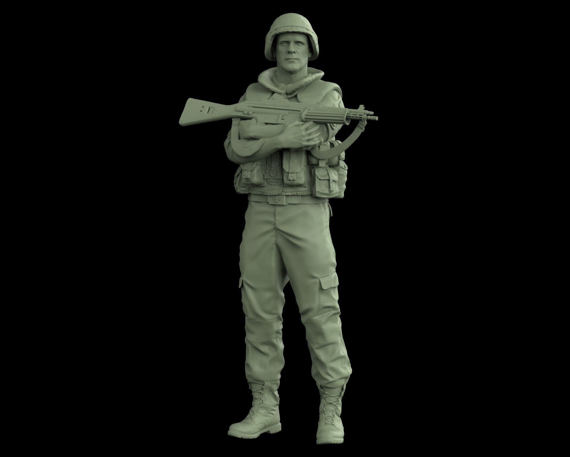 Soldado espanol OTAN en Bosnia 01 3D print model_1