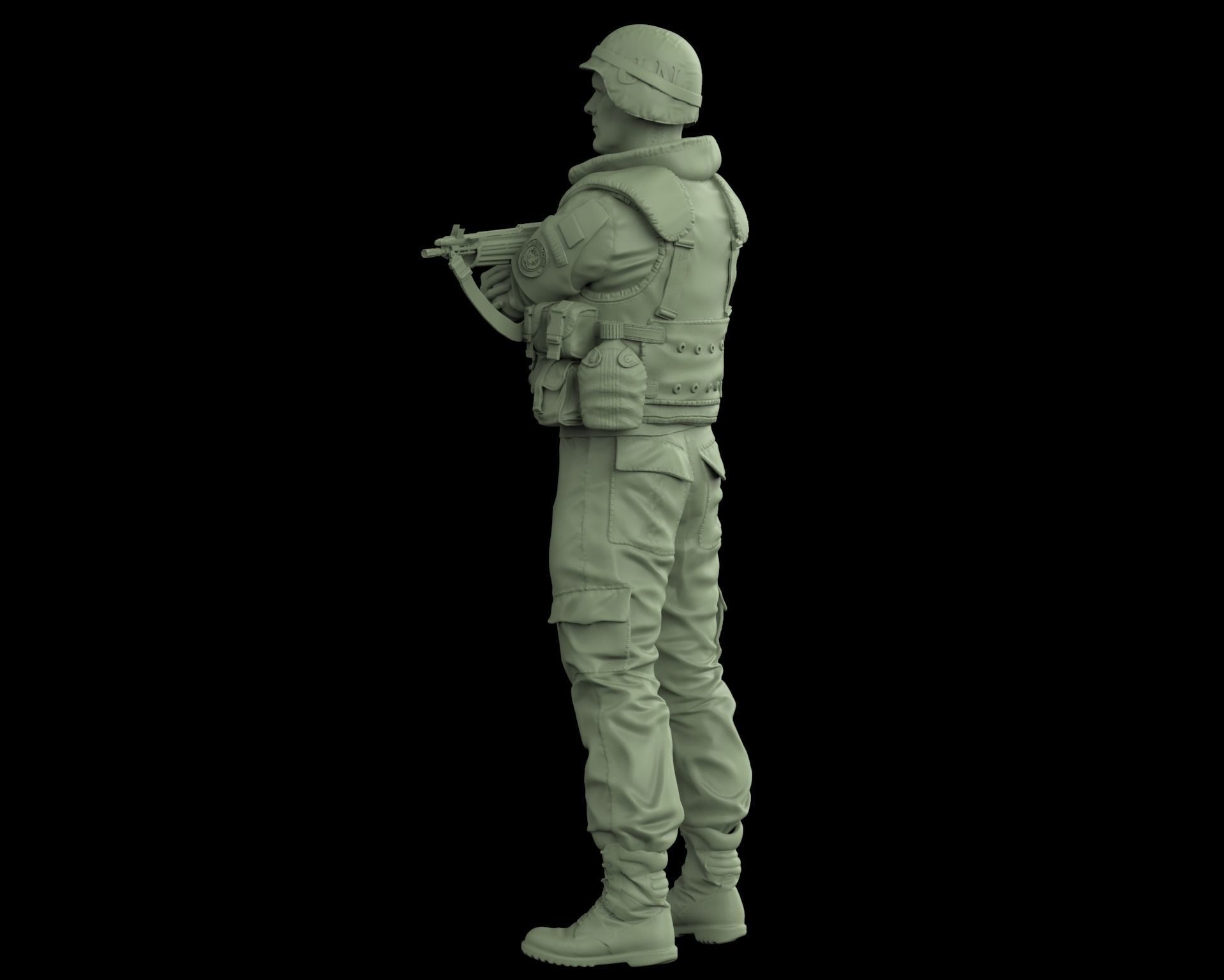 Soldado espanol OTAN en Bosnia 01 3D print model_3