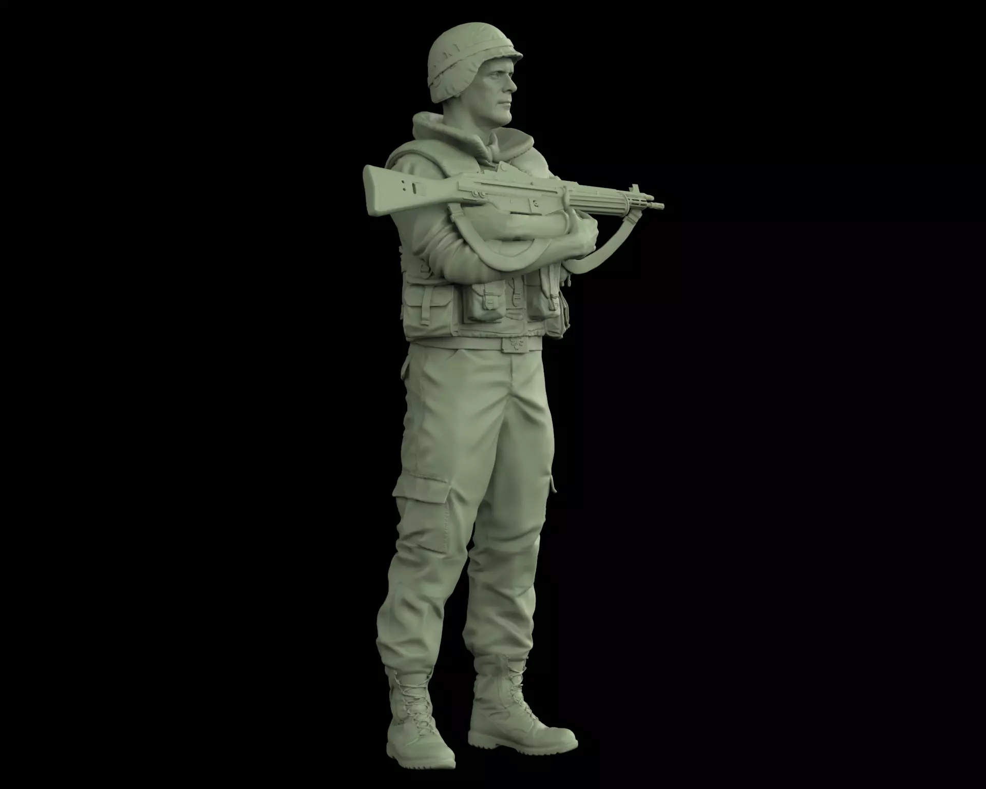 Soldado espanol OTAN en Bosnia 01 3D print model_0