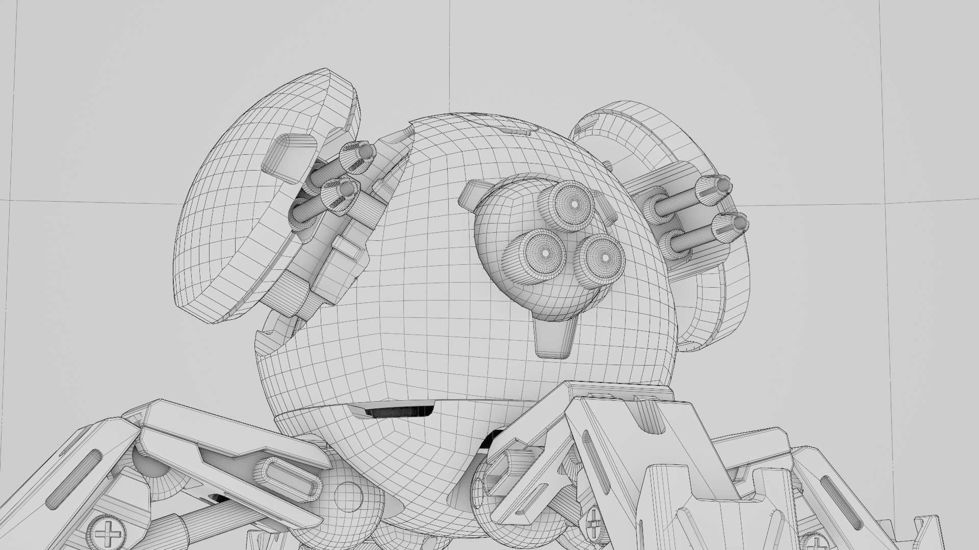 BALL DROID R-600 RIGGED 3D model_39