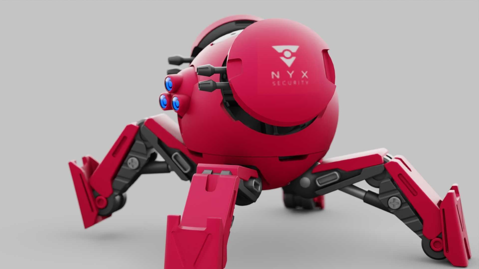 BALL DROID R-600 RIGGED 3D model_4