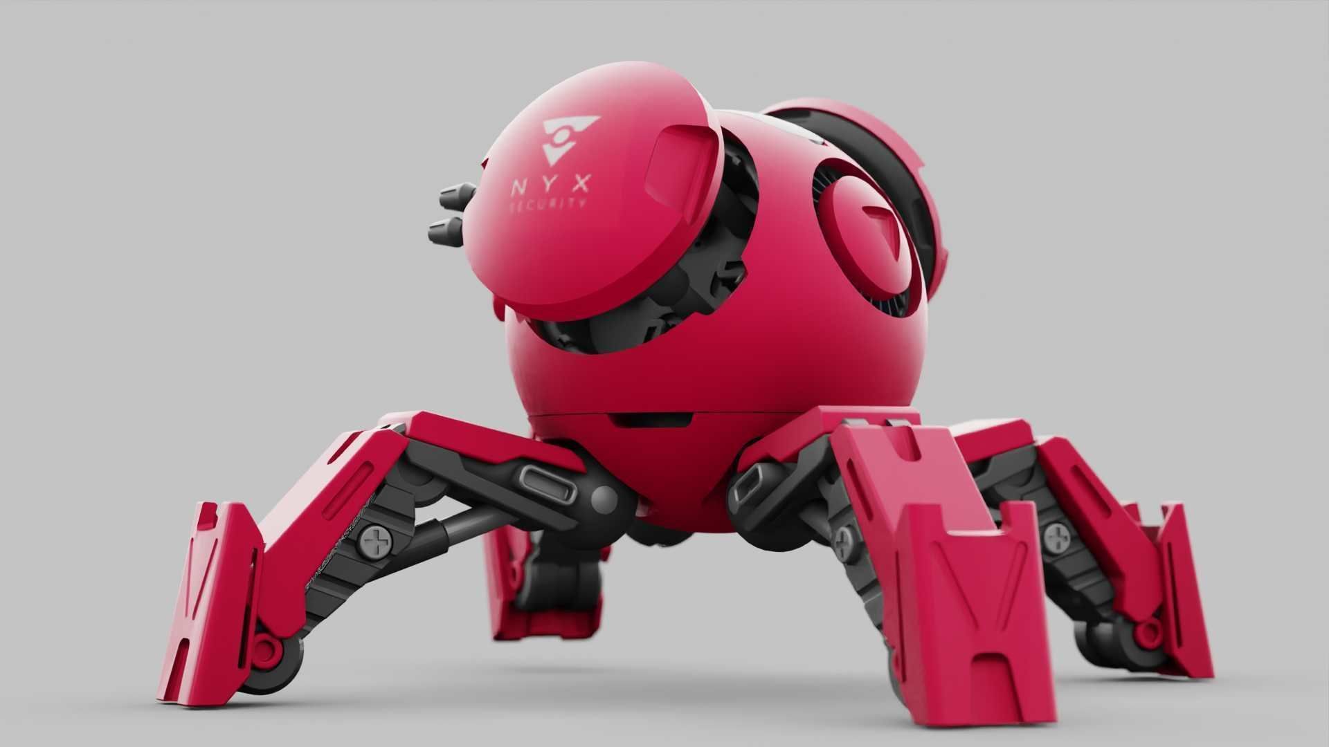 BALL DROID R-600 RIGGED 3D model_7